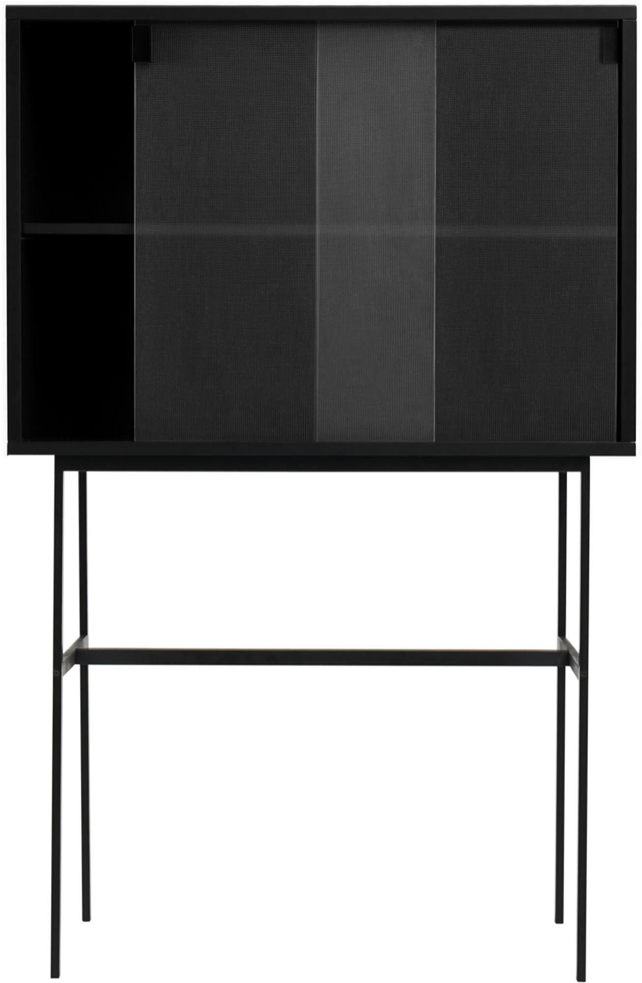 Lekko Konsole in Vulcano Black präsentiert im Onlineshop von KAQTU Design AG. High-Sideboard ist von Noo.ma