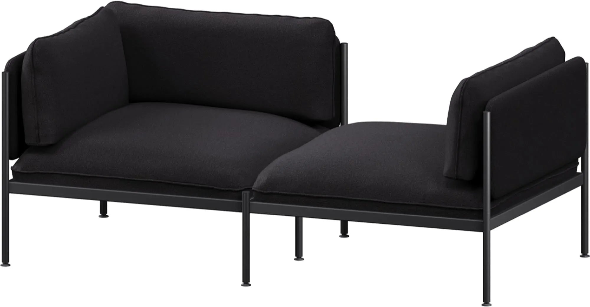 Toom Modular Sofa 2-Sitzer Konfiguration 2 in Pale Grey  präsentiert im Onlineshop von KAQTU Design AG. 2er Sofa ist von Noo.ma