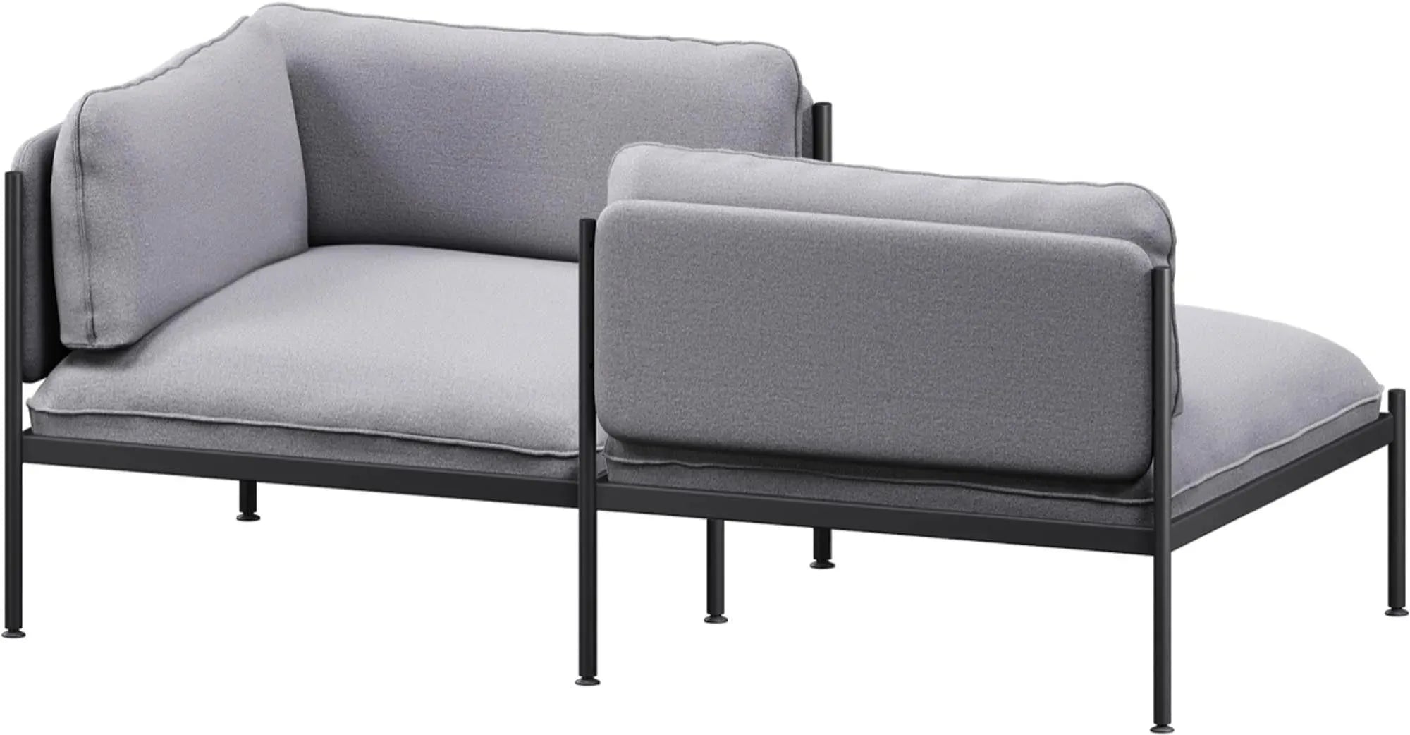 Toom Modular Sofa 2-Sitzer Konfiguration 2 in Pale Grey  präsentiert im Onlineshop von KAQTU Design AG. 2er Sofa ist von Noo.ma