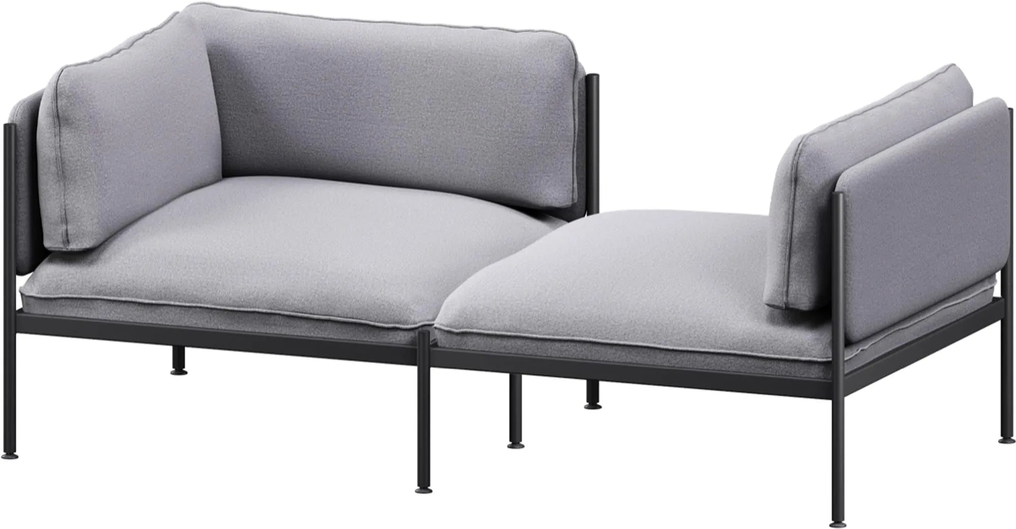 Toom Modular Sofa 2-Sitzer Konfiguration 2 in Pale Grey  präsentiert im Onlineshop von KAQTU Design AG. 2er Sofa ist von Noo.ma