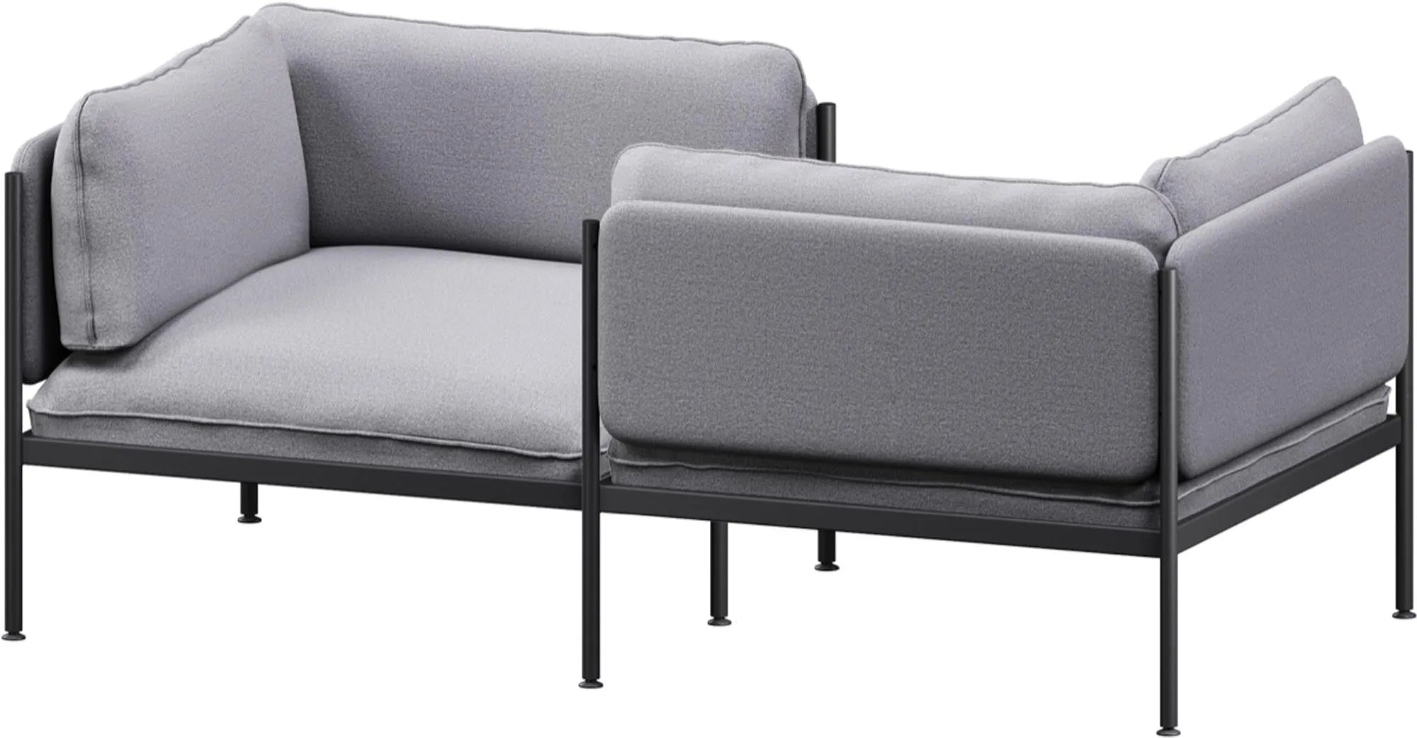 Toom Modular Sofa 2-Sitzer Konfiguration 3 in Pale Grey  präsentiert im Onlineshop von KAQTU Design AG. 2er Sofa ist von Noo.ma