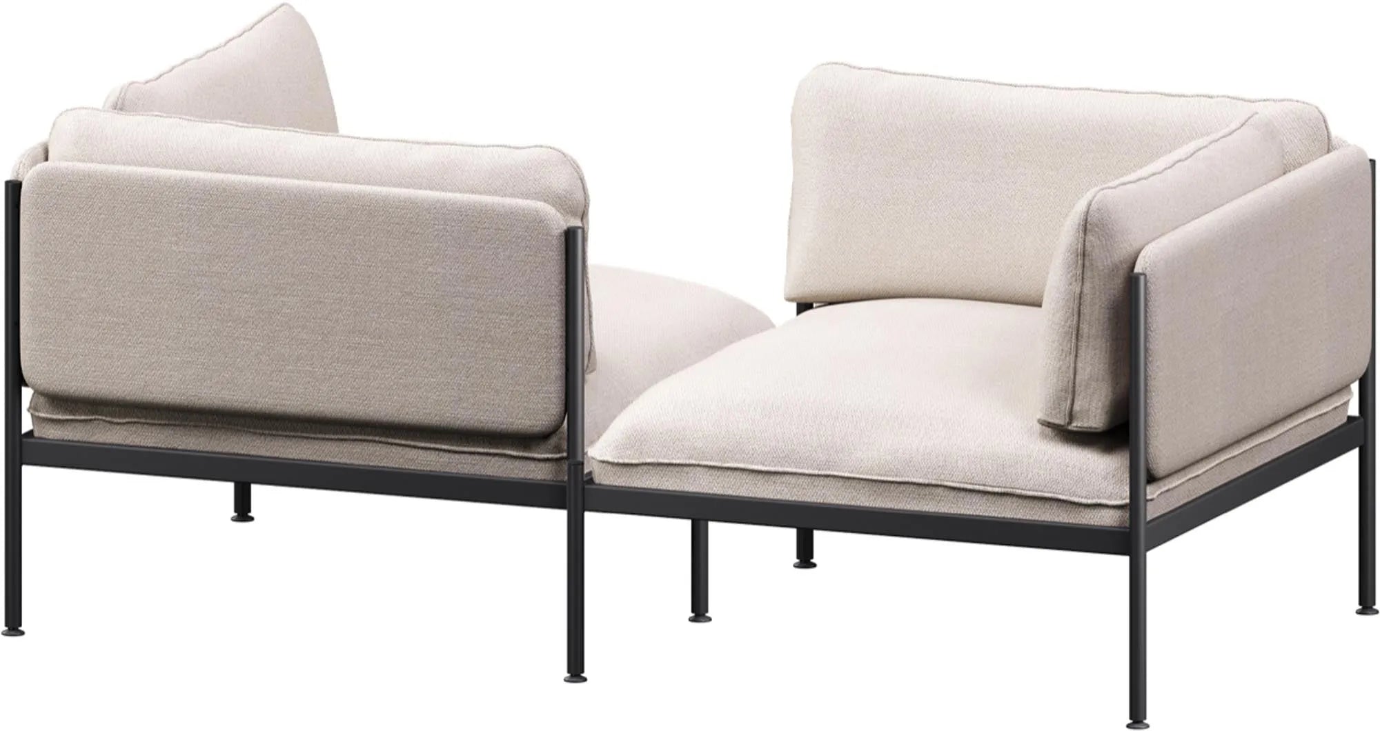 Toom Modular Sofa 2-Sitzer Konfiguration 3 in Pale Grey  präsentiert im Onlineshop von KAQTU Design AG. 2er Sofa ist von Noo.ma