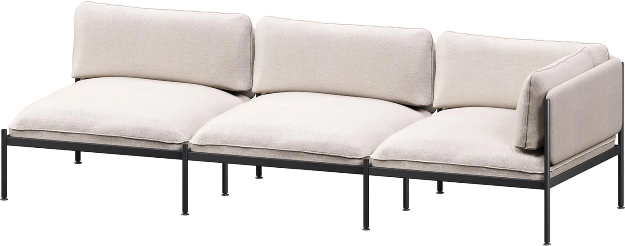 Toom Modular Sofa 3-Sitzer Konfiguration 1 in Oatmilk Beige  präsentiert im Onlineshop von KAQTU Design AG. 3er Sofa ist von Noo.ma