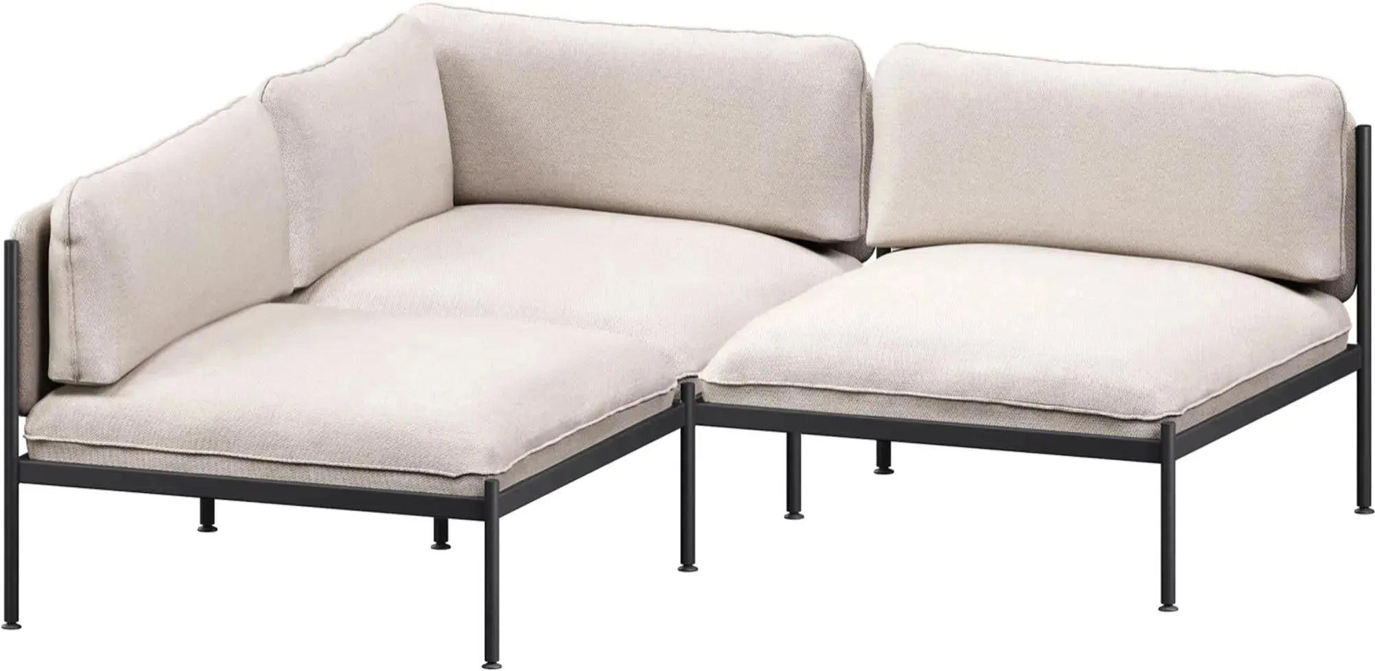 Toom Modular Sofa 3-Sitzer Konfiguration 1 in Oatmilk Beige  präsentiert im Onlineshop von KAQTU Design AG. 3er Sofa ist von Noo.ma