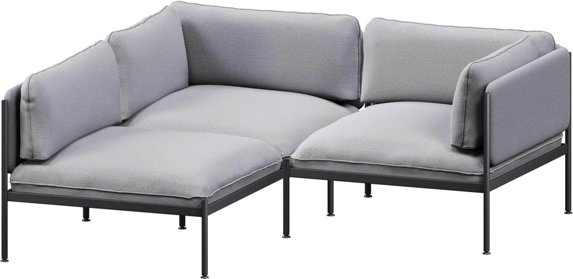 Toom Modular Sofa 3-Sitzer Konfiguration 2 in Graphite Black  präsentiert im Onlineshop von KAQTU Design AG. 3er Sofa ist von Noo.ma