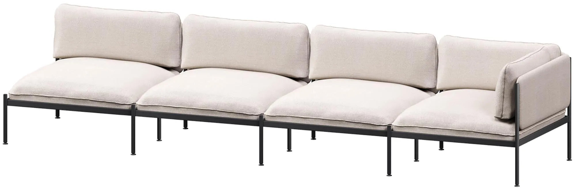 Toom Modular Sofa 4-Sitzer Konfiguration 1a, 4er Sofa, KAQTU Design