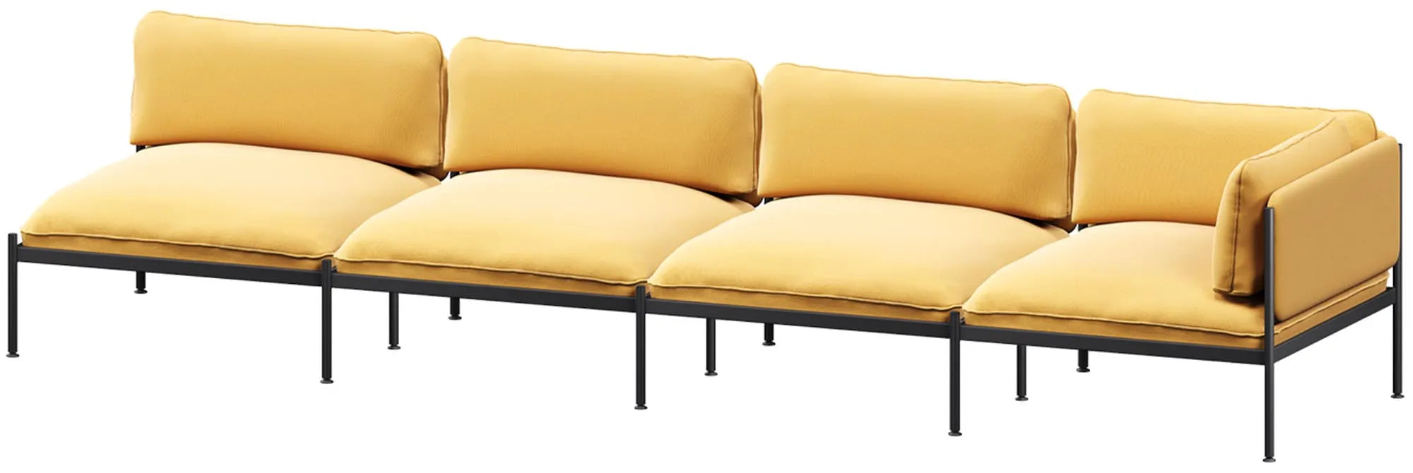 Toom Modular Sofa 4-Sitzer Konfiguration 1a, 4er Sofa, KAQTU Design