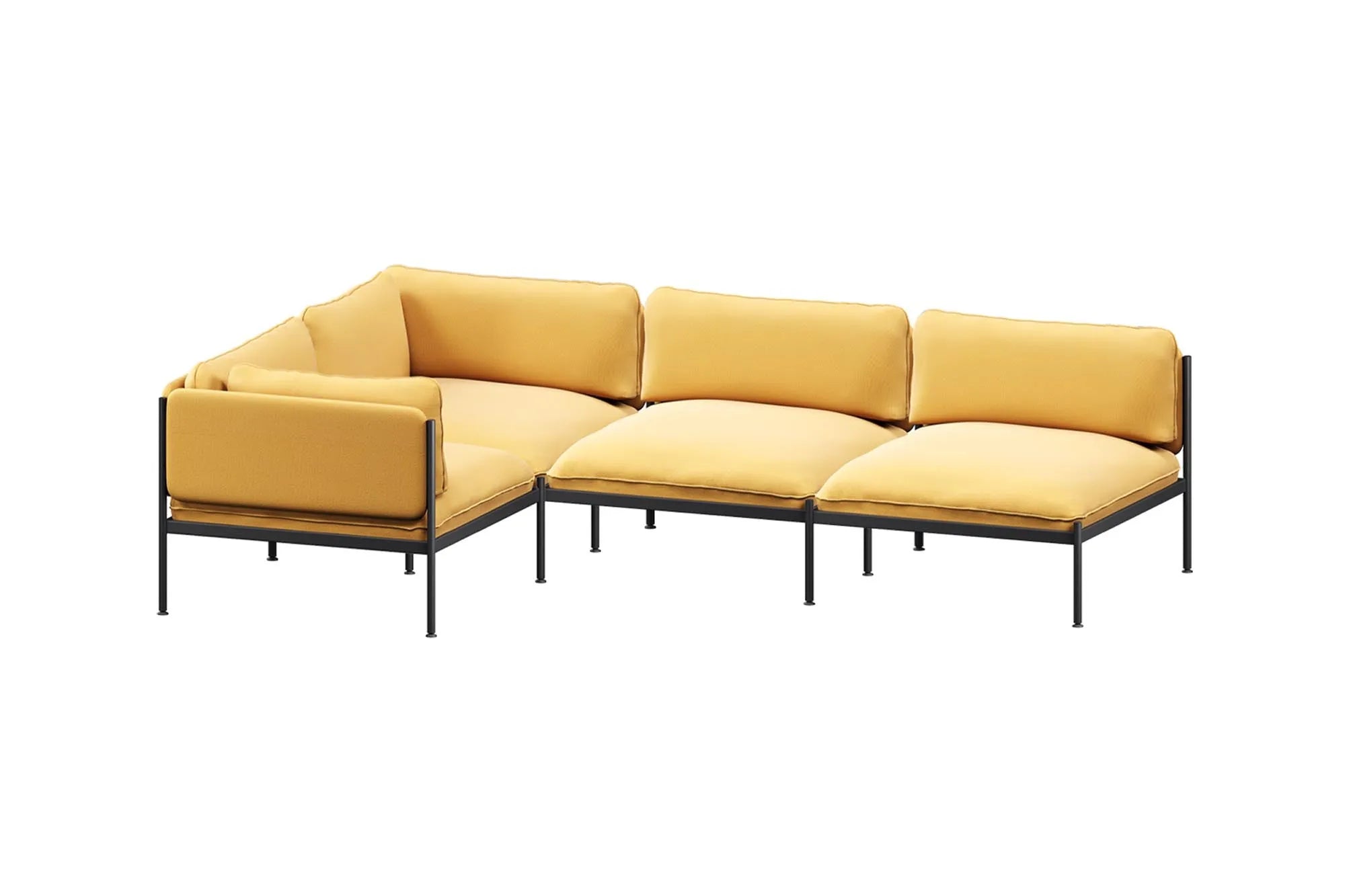 Toom Modular Sofa 4-Sitzer Konfiguration 2b in Graphite Black  präsentiert im Onlineshop von KAQTU Design AG. Ecksofa links ist von Noo.ma