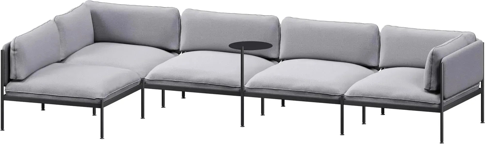 Toom Modular Sofa 5-Sitzer Konfiguration 1b in Graphite Black  präsentiert im Onlineshop von KAQTU Design AG. Ecksofa links ist von Noo.ma