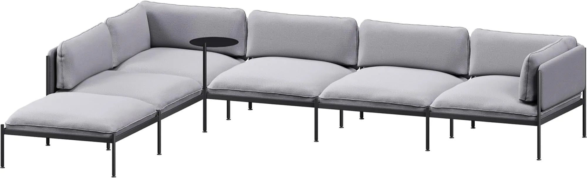 Toom Modular Sofa 6-Sitzer in Pale Grey  präsentiert im Onlineshop von KAQTU Design AG. Ecksofa links ist von Noo.ma