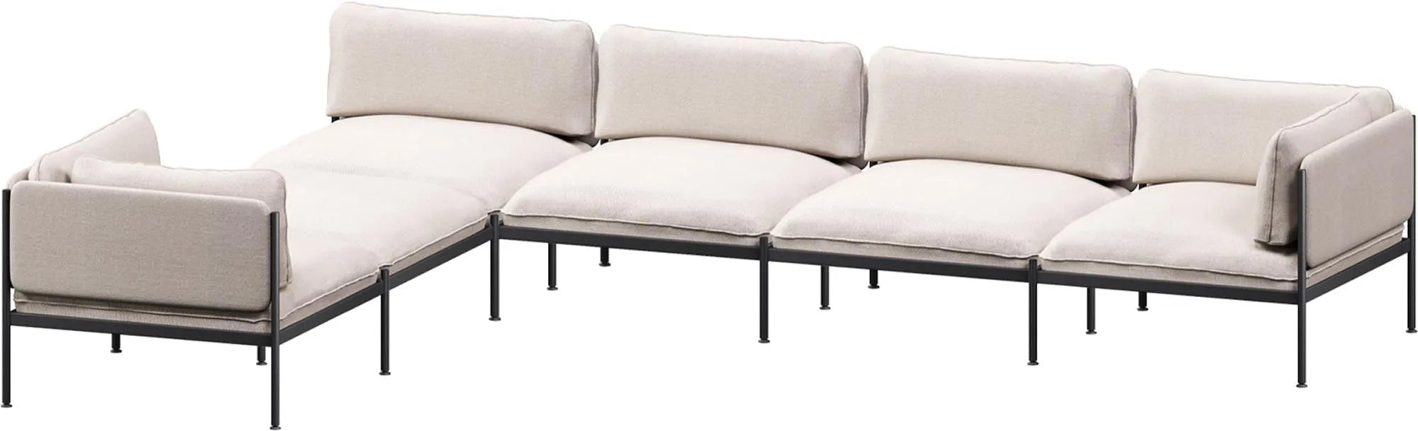 Toom Modular Sofa 6-Sitzer in Pale Grey  präsentiert im Onlineshop von KAQTU Design AG. Ecksofa links ist von Noo.ma