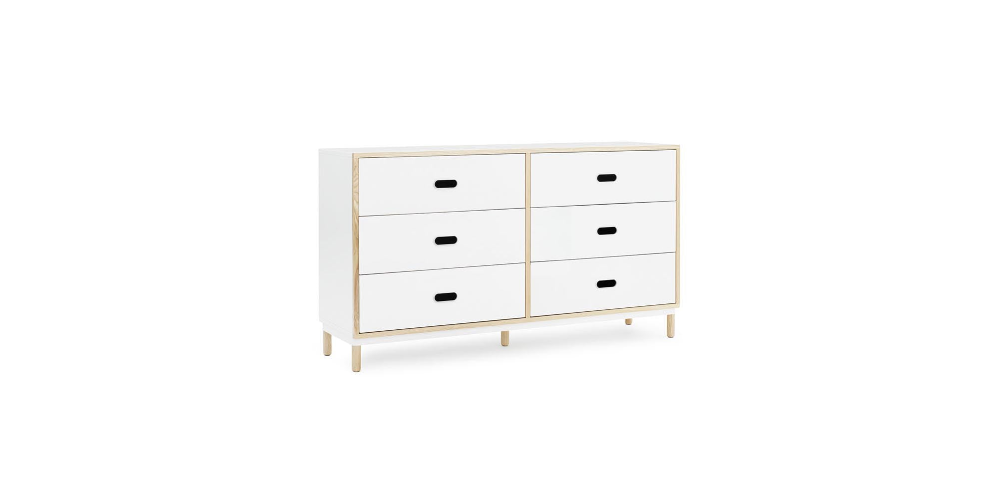 Stilvolle Kabino Kommode in Weiß: Sechs Schubladen für optimalen Stauraum und modernes, minimalistisches Design von Normann Copenhagen.