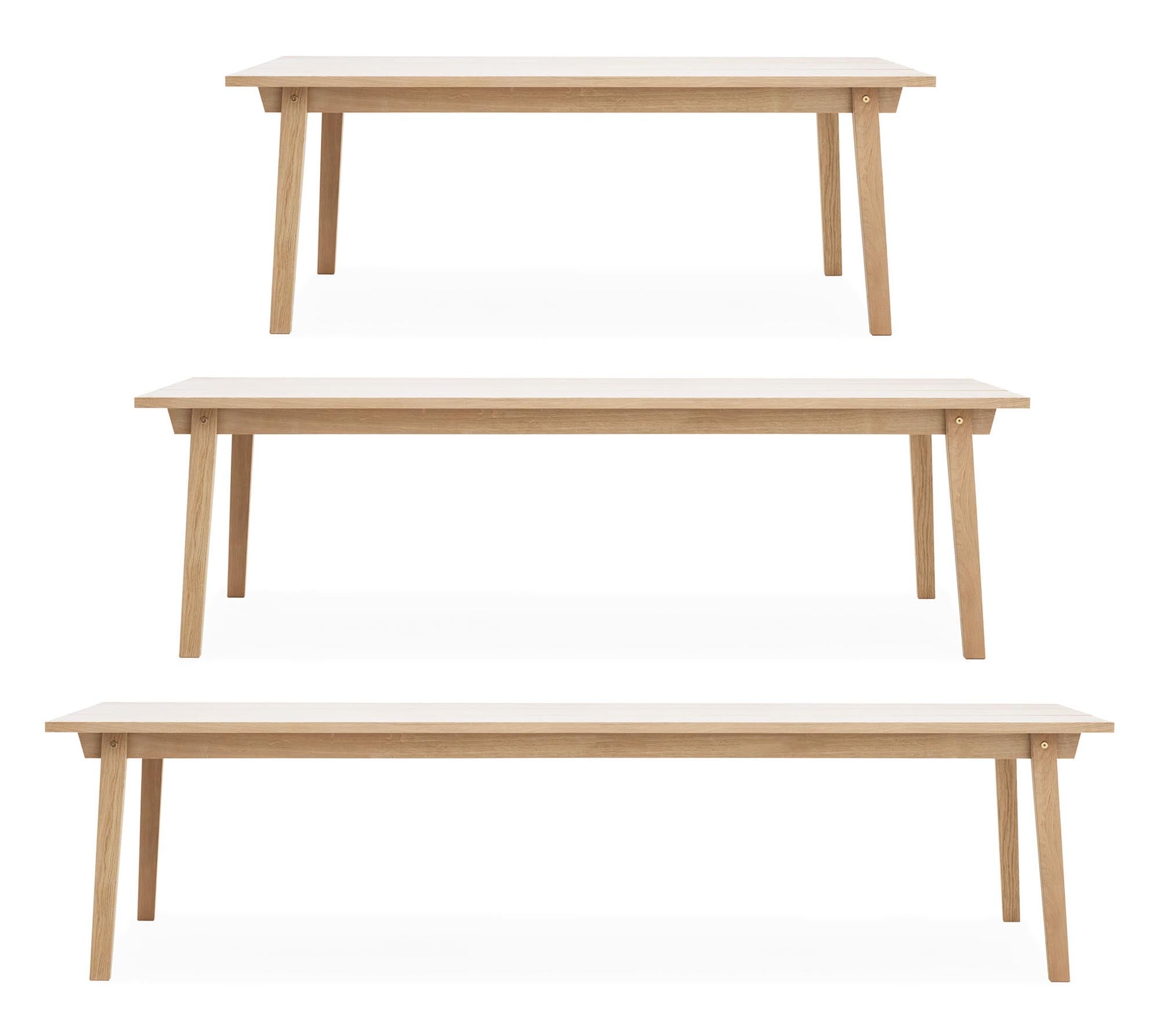Entdecken Sie den Slice Tisch 90x300 cm von Normann Copenhagen – skandinavische Eleganz und hochwertige Eichenverarbeitung für jeden Raum.