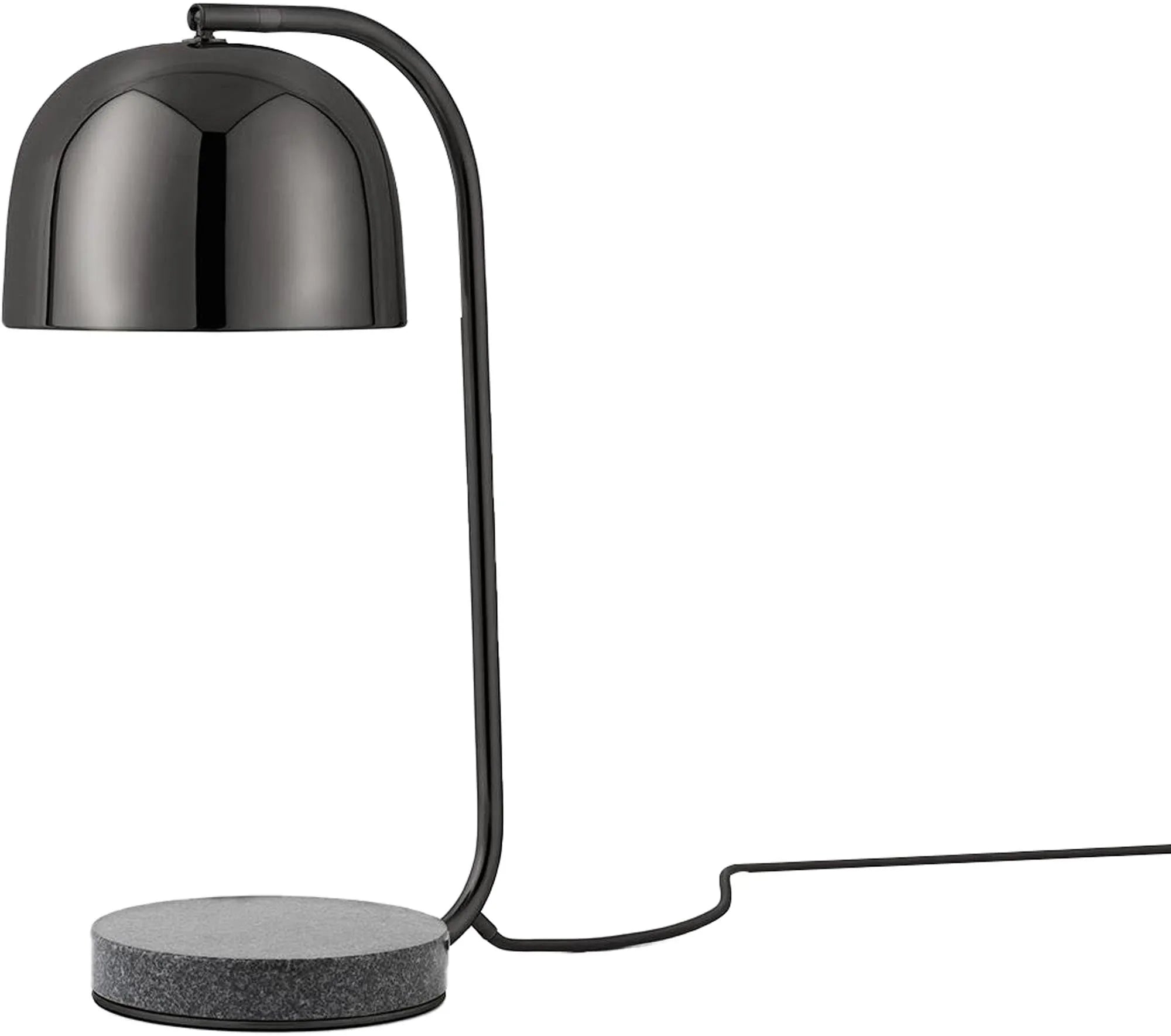 Die Grant Tischlampe von Normann Copenhagen vereint modernes Design mit hochwertigen Materialien wie Metall und Granit für stilvolle Eleganz.