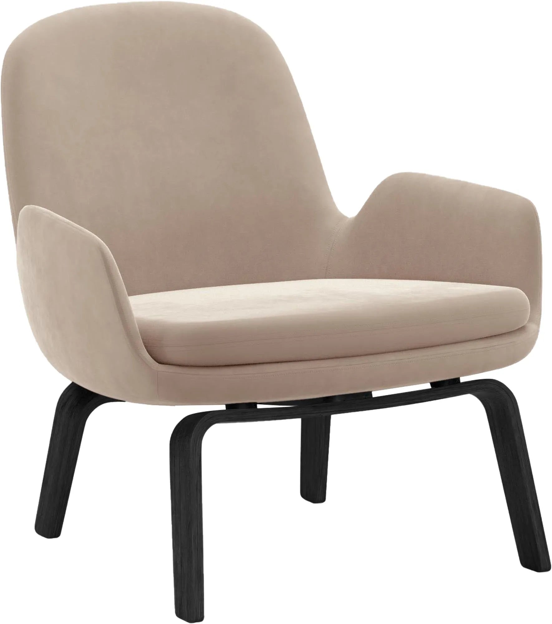 Der Era Lounge Sessel von Normann Copenhagen: Zeitloses, kurviges Design, hoher Komfort, individuell anpassbar mit vielfältigen Stoff- und Farboptionen.