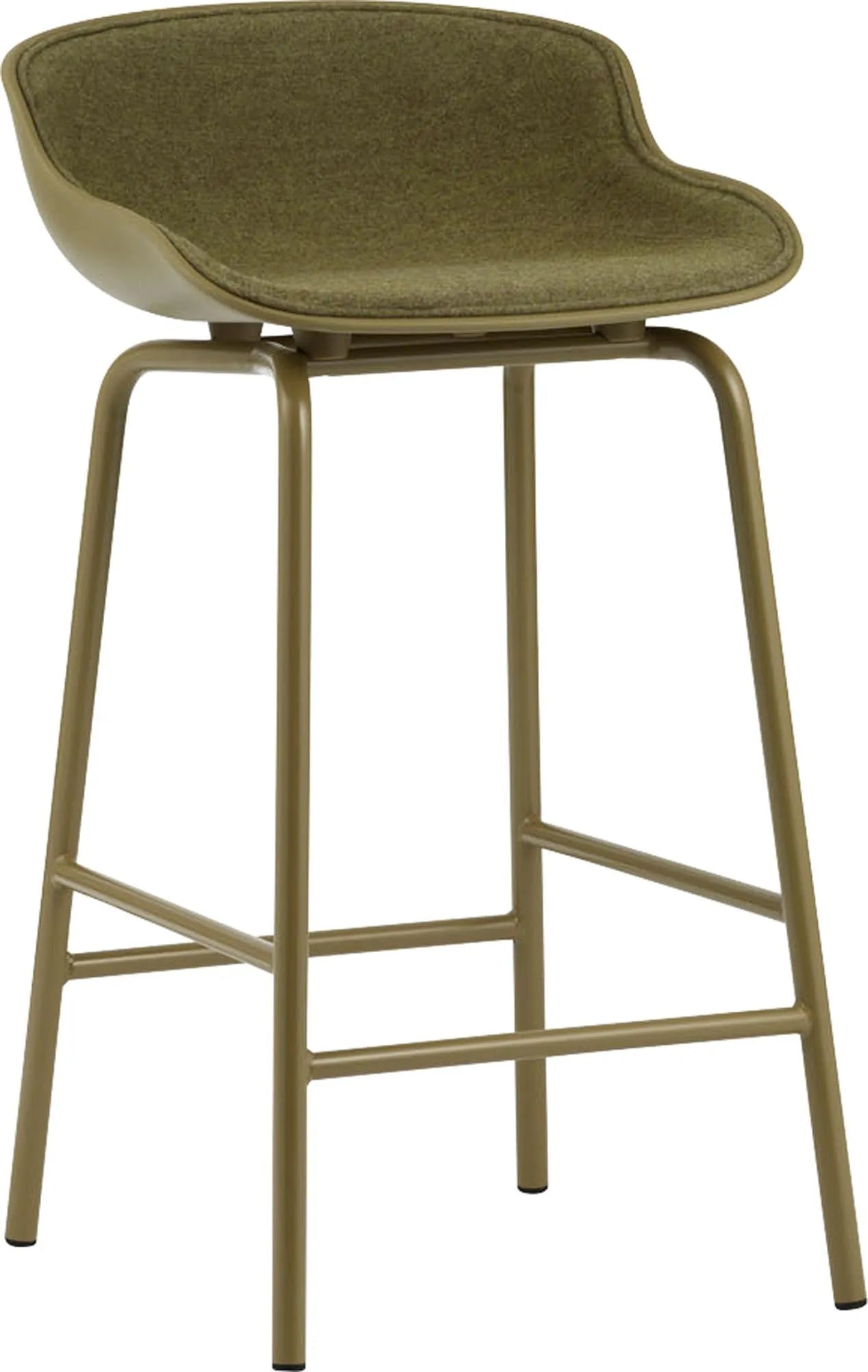 Der Hyg Barhocker 65 cm in Olive von Normann Copenhagen vereint Hygge-Gemütlichkeit mit stilvollem Design. Perfekt für Ess- und Loungebereiche.