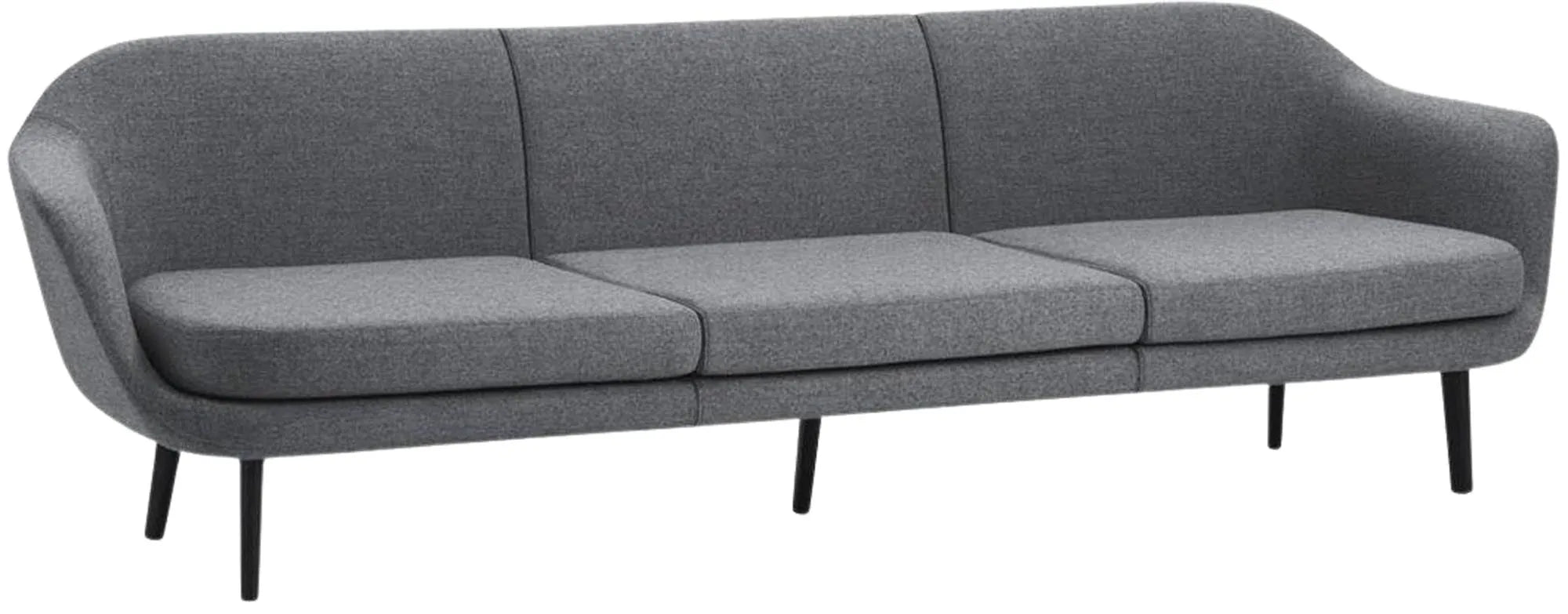 Das Sum modulares Sofa von Normann Copenhagen: Elegante Formgebung, schlanke Beine, freistehend, individuell gestaltbar, vielfältige Polsteroptionen.