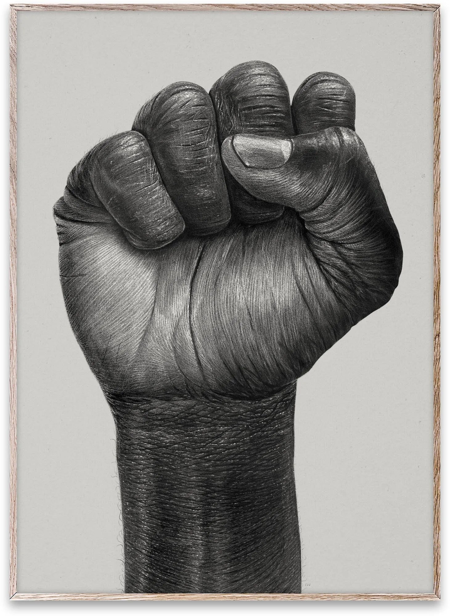 "Raised Fist" Kunstdruck: Symbol für Widerstand & Solidarität, 50x70 cm, nachhaltig, Blickfang in jedem Raum.