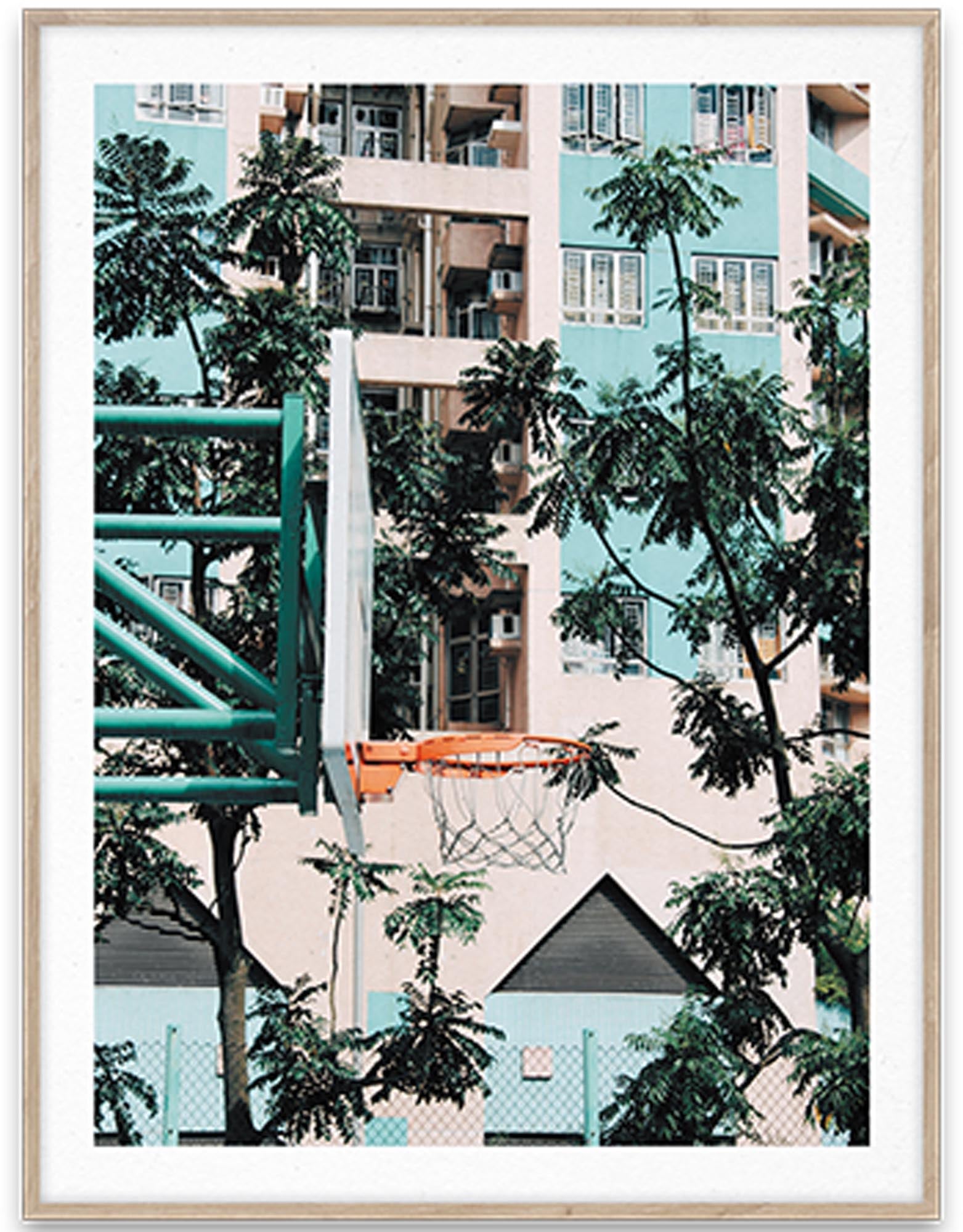 Cities of Basketball 01, Hong Kong  Kunstdruck