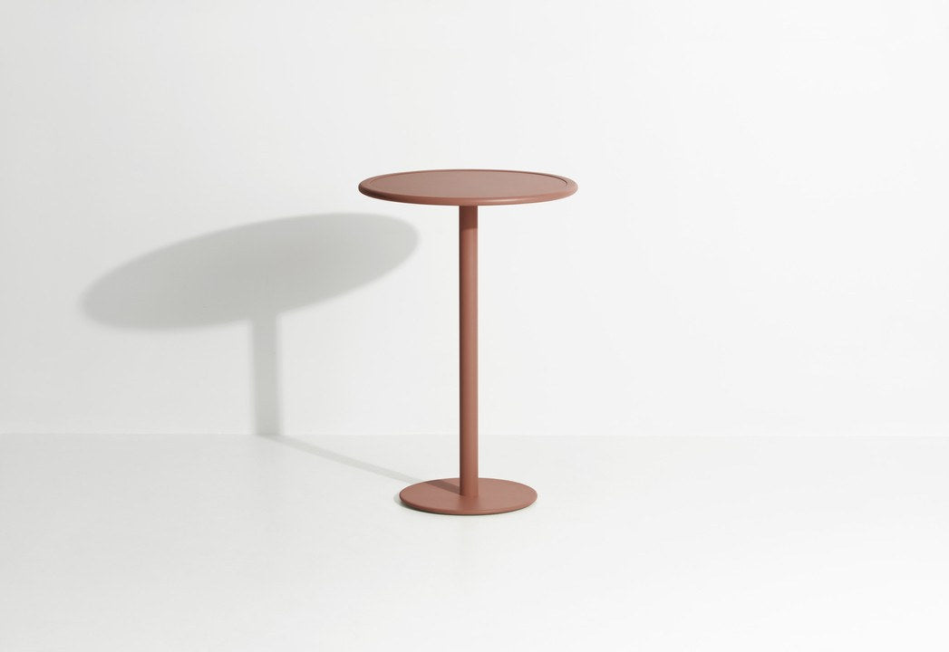 Week-End Bartisch rund in Terracotta präsentiert im Onlineshop von KAQTU Design AG. Hochtisch Outdoor ist von Petite Friture