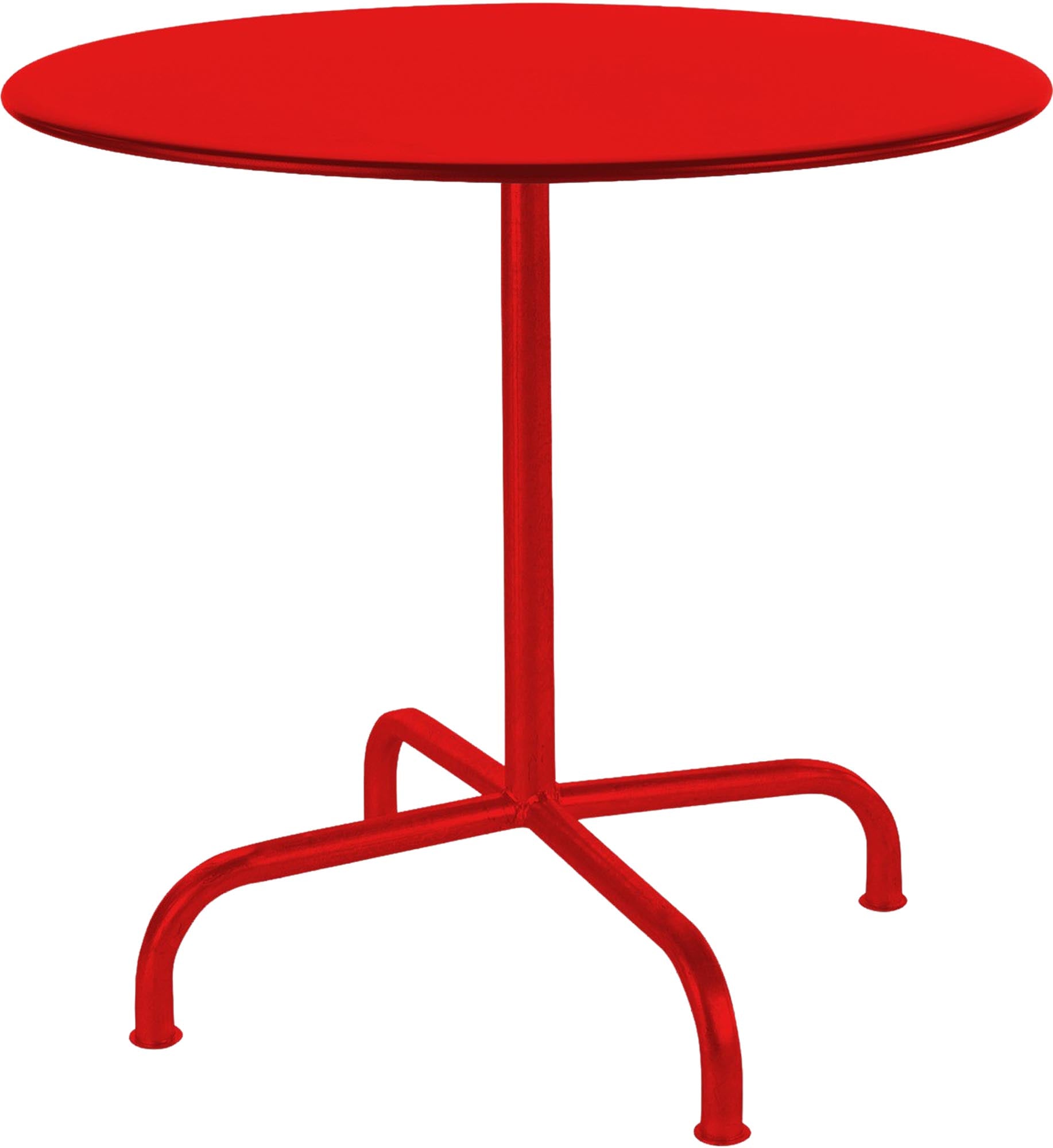 Hochwertiger, klappbarer Metall-Gartentisch ø80 aus Schweizer Produktion. Wetterfest, langlebig, pflegeleicht und stilvoll für Garten, Terrasse oder Balkon.
