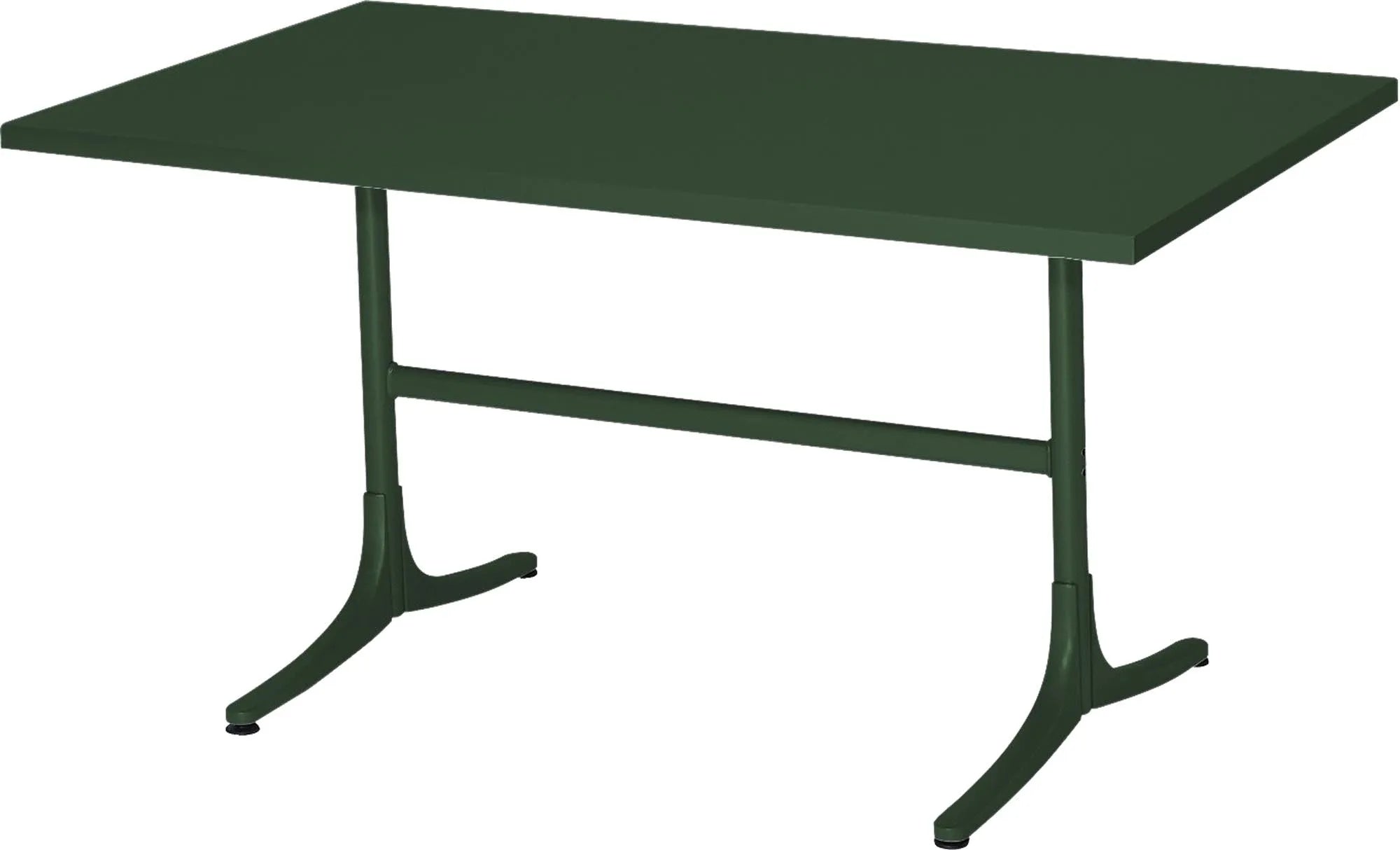 Robuster Metalltisch Arbon 117x70 von Schaffner für Terrasse.