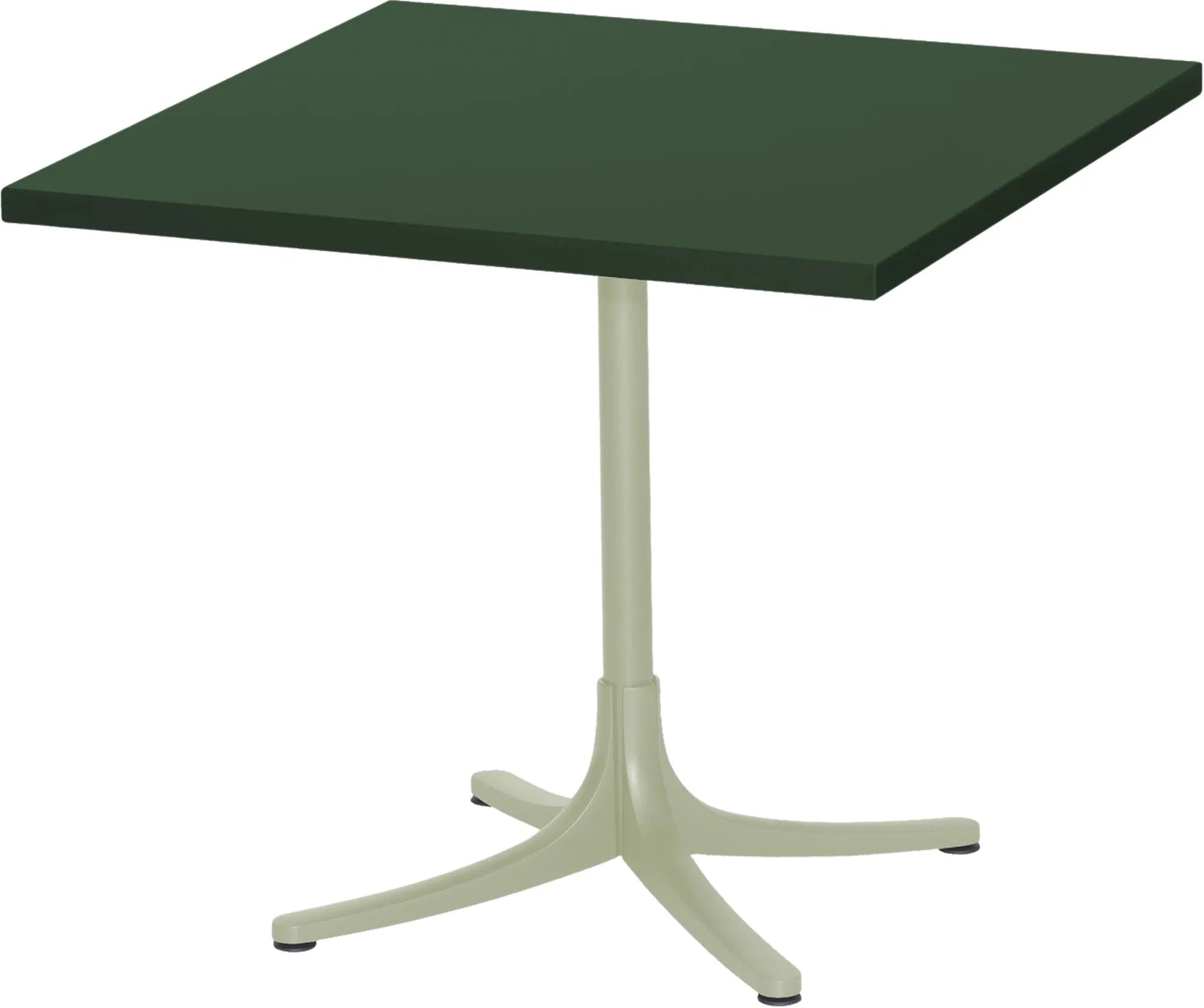 Robuster Schaffner Metalltisch Arbon 80x80 für Terrasse und Garten.