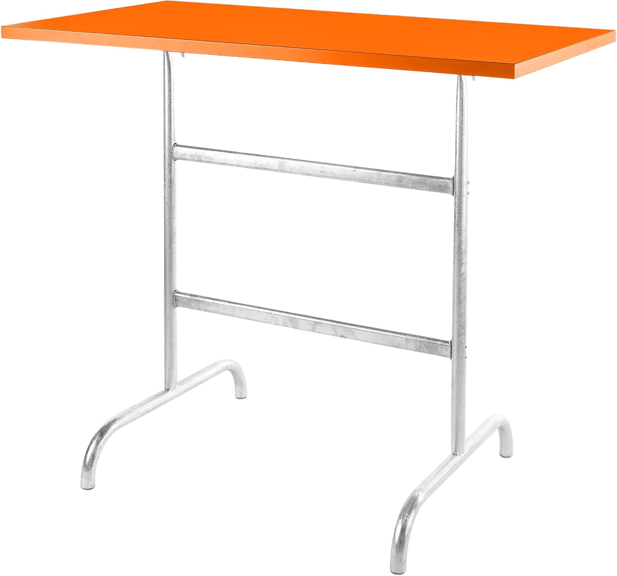 Robuster, klappbarer Säntis Metall-Stehtisch 130x70/110 cm für den Außenbereich, wetterfest, rostfrei, leicht zu verstauen und perfekt für Garten, Terrasse oder Veranstaltungen.