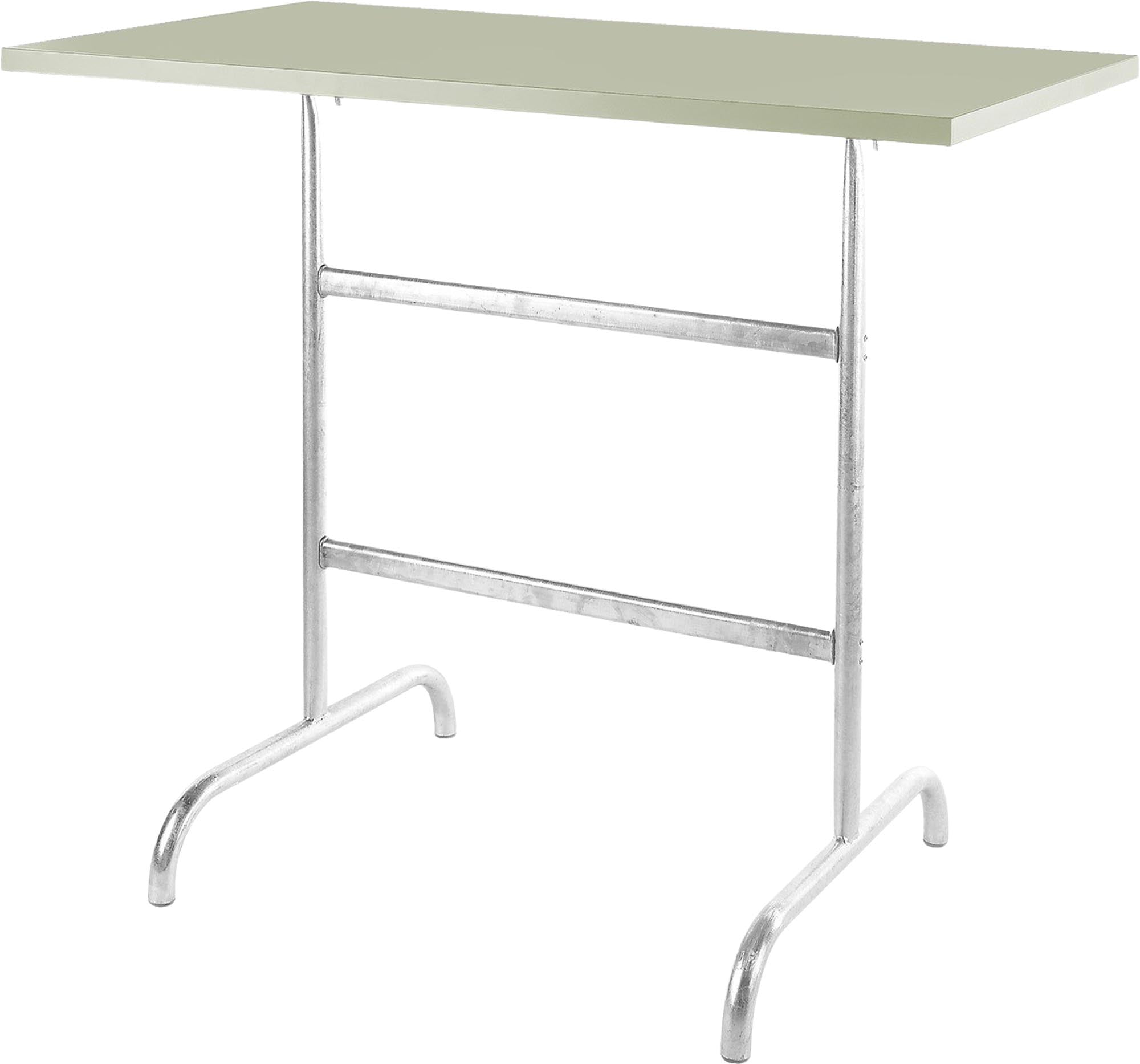 Säntis Metall-Stehtisch Outdoor 130x70 /110 klappbar in Pastellgrün präsentiert im Onlineshop von KAQTU Design AG. Hochtisch Outdoor ist von Schaffner