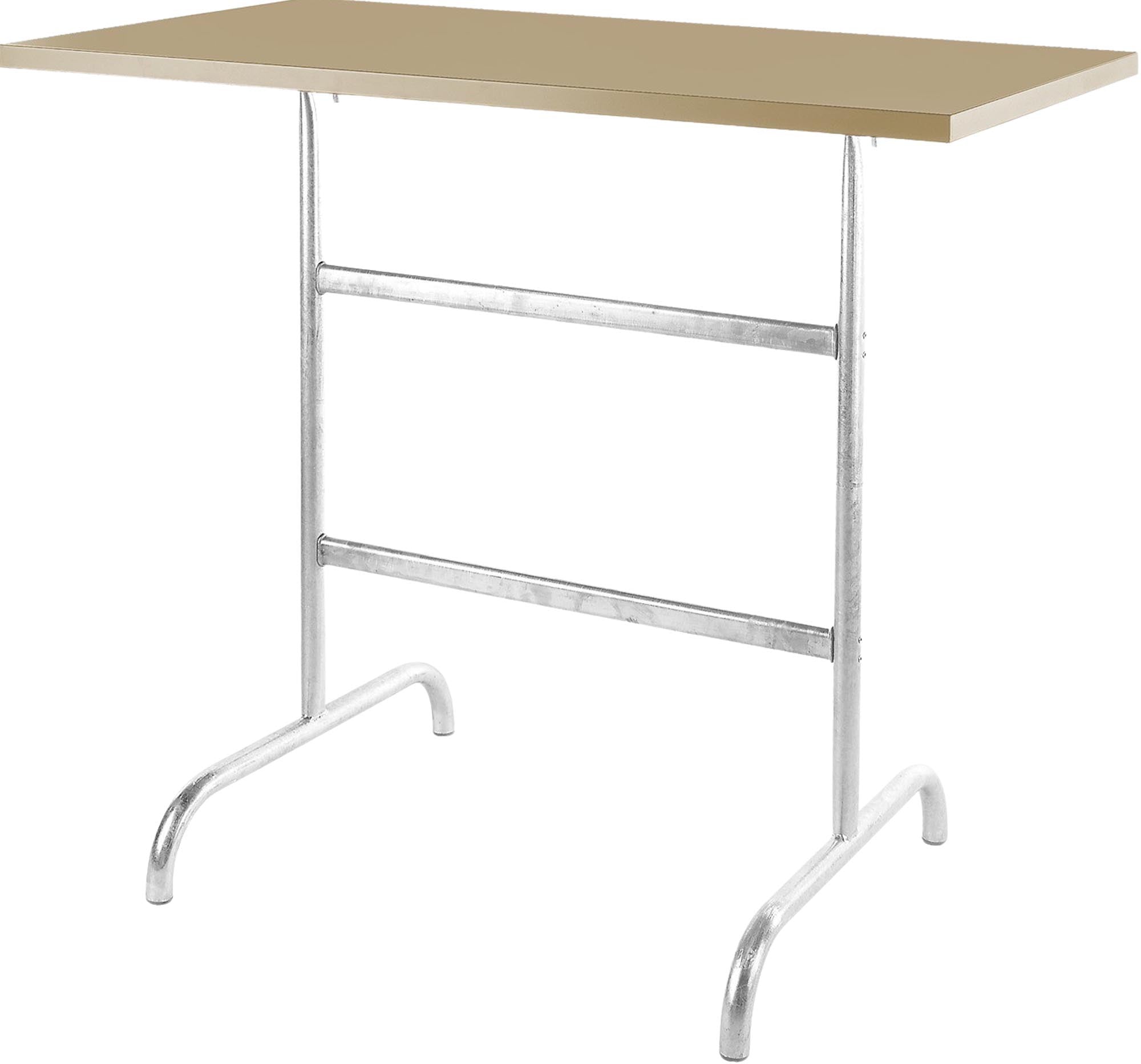 Säntis Metall-Stehtisch Outdoor 130x70 /110 klappbar in Pastellbraun präsentiert im Onlineshop von KAQTU Design AG. Hochtisch Outdoor ist von Schaffner