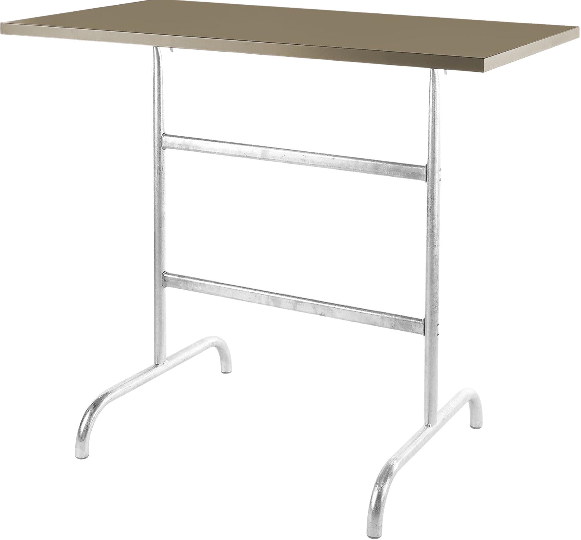 Robuster, wetterfester Säntis Metall-Stehtisch 130x70/110 cm, klappbar, rostfrei, langlebig, leicht zu transportieren und ideal für Garten, Terrasse oder Events.