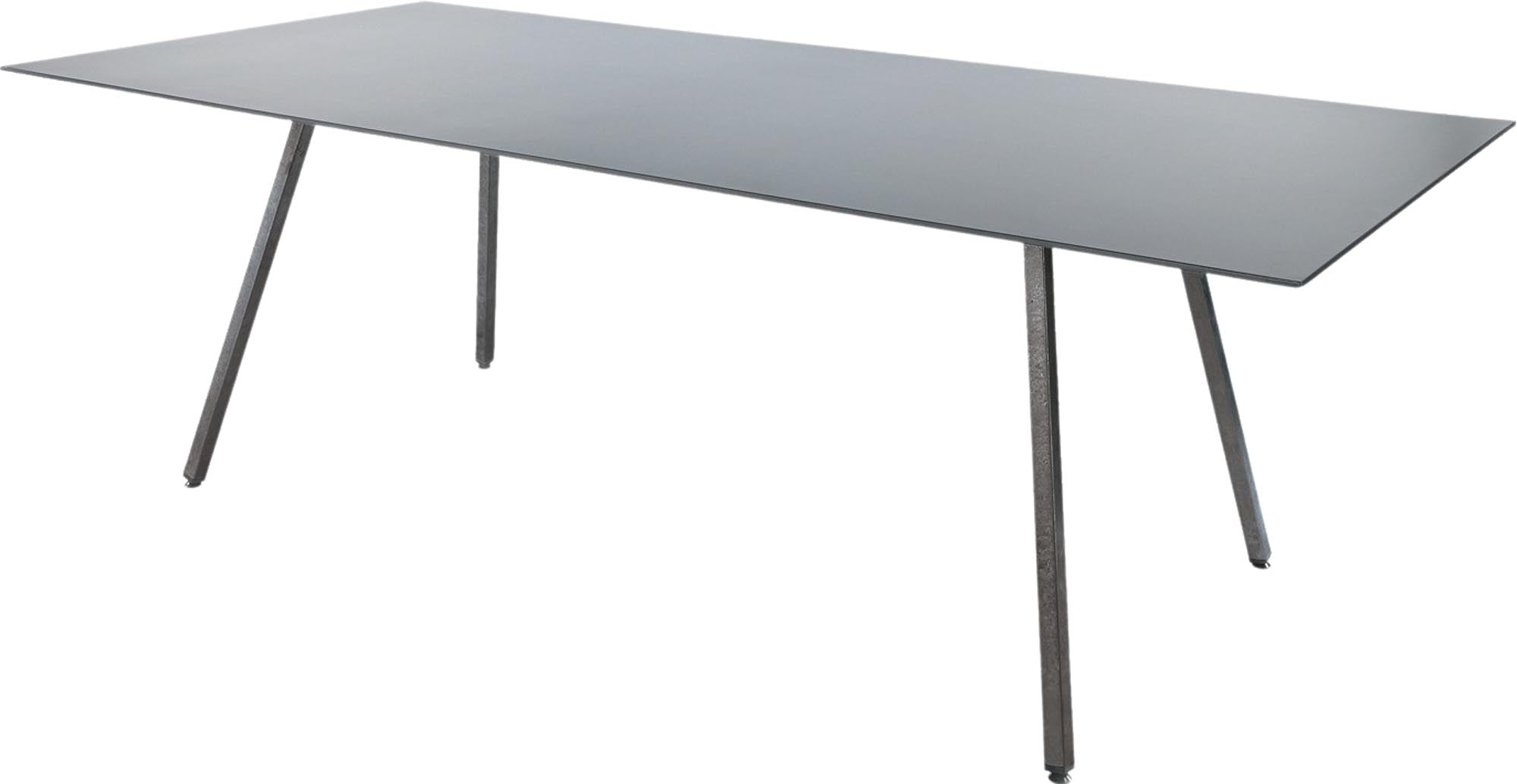Der Fiberglastisch Chur 160/220 von Schaffner: robust, stilvoll, ideal für den Außenbereich, wetterbeständig und zeitgemäß.
