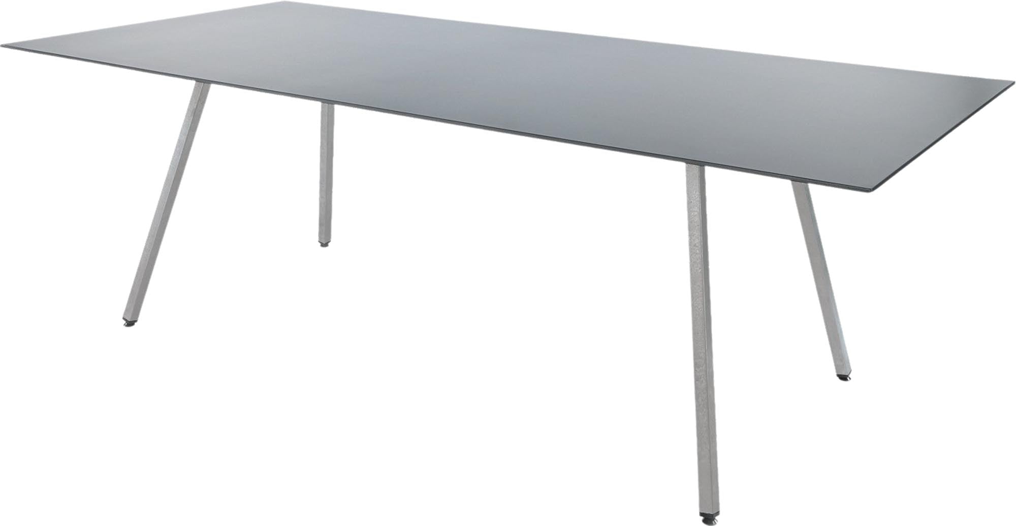 Der Fiberglastisch Chur 160/220 von Schaffner: modern, langlebig, perfekt für draußen, wetterfest und elegant gestaltet.