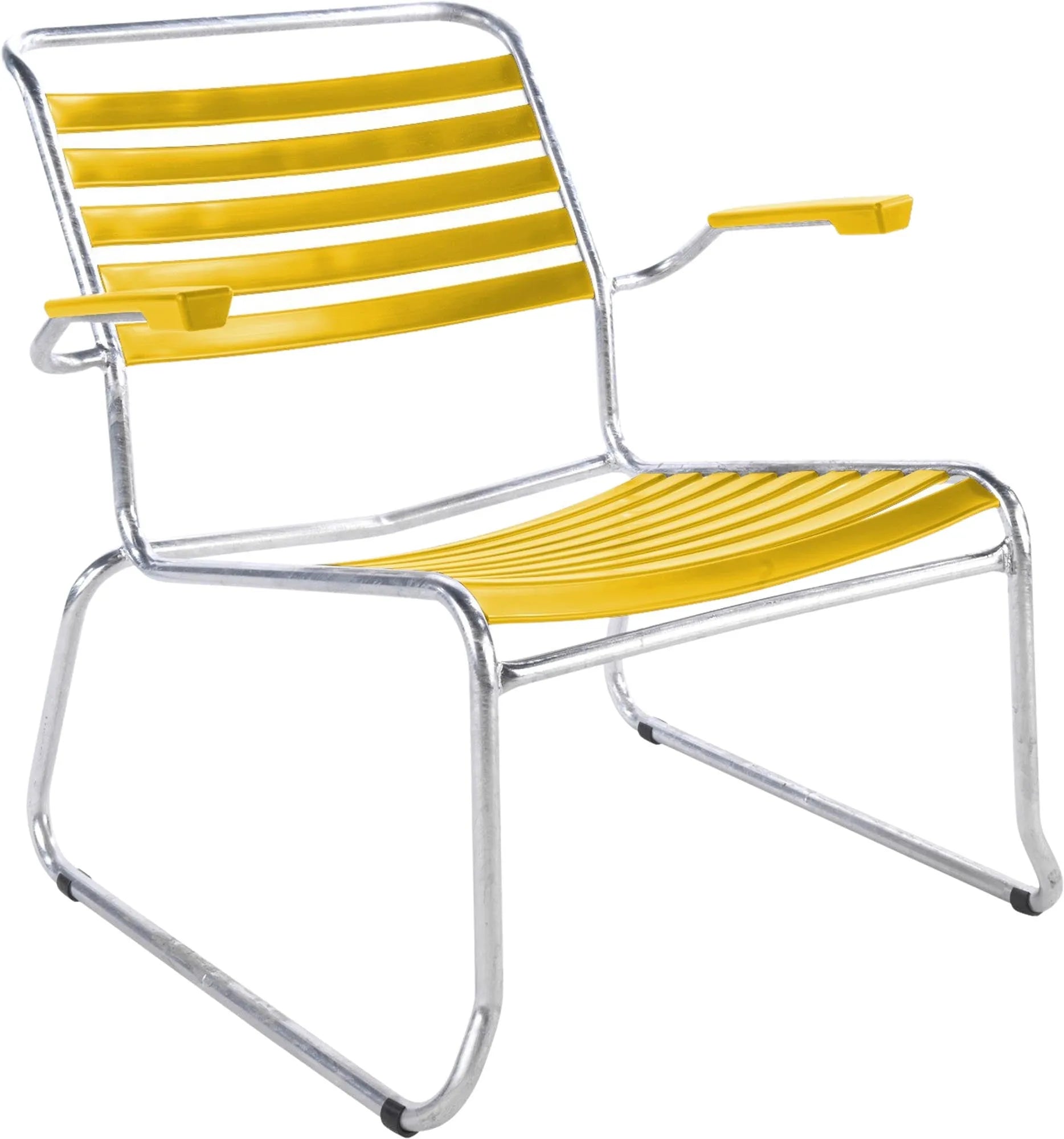 Säntis Kufen-Lounger: Eleganz trifft Robustheit. Wetterfest, stapelbar, mit Armlehnen. Perfekt für Garten und Balkon.