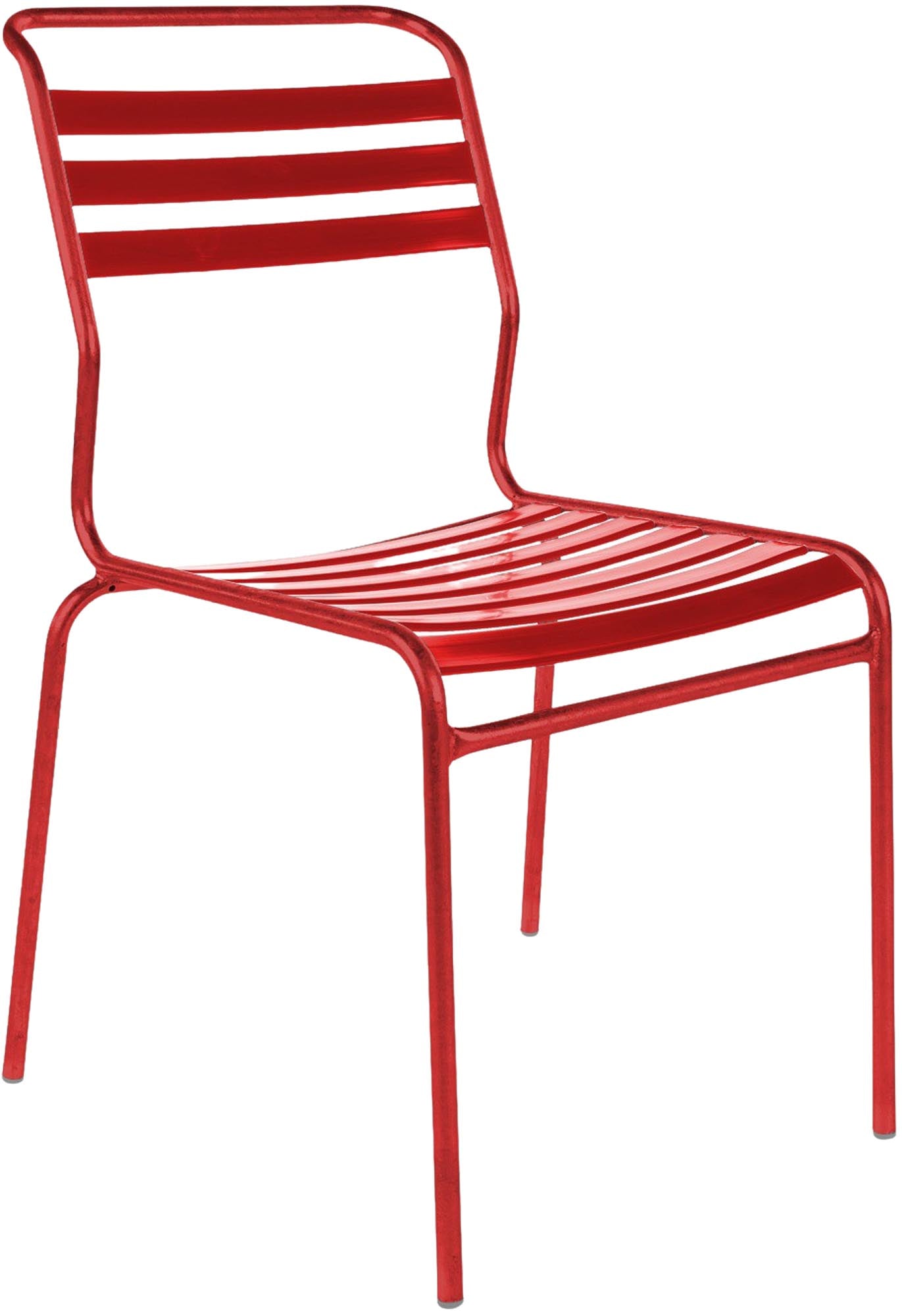 Säntis Lättli-Gartenstuhl ohne Armlehne in Rot präsentiert im Onlineshop von KAQTU Design AG. Gartenstuhl ist von Schaffner