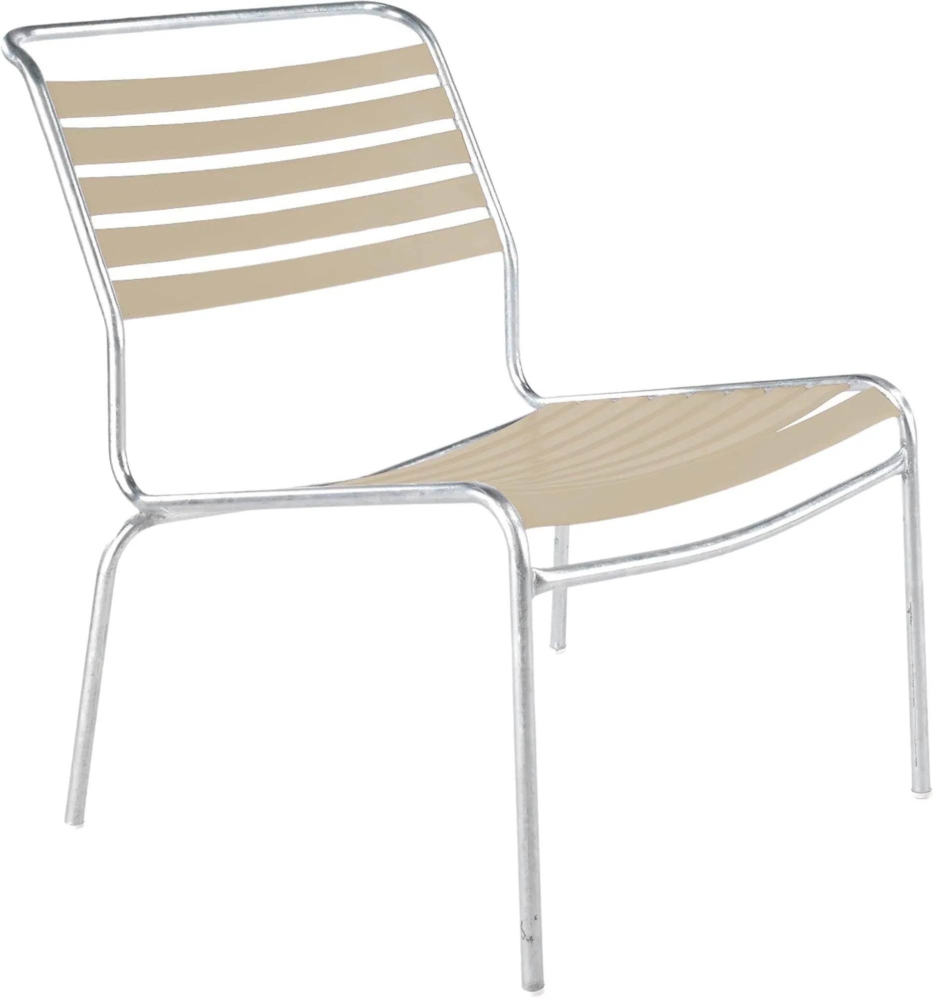 Säntis Lounger: Eleganter, armloser Outdoor-Sessel von Schaffner.