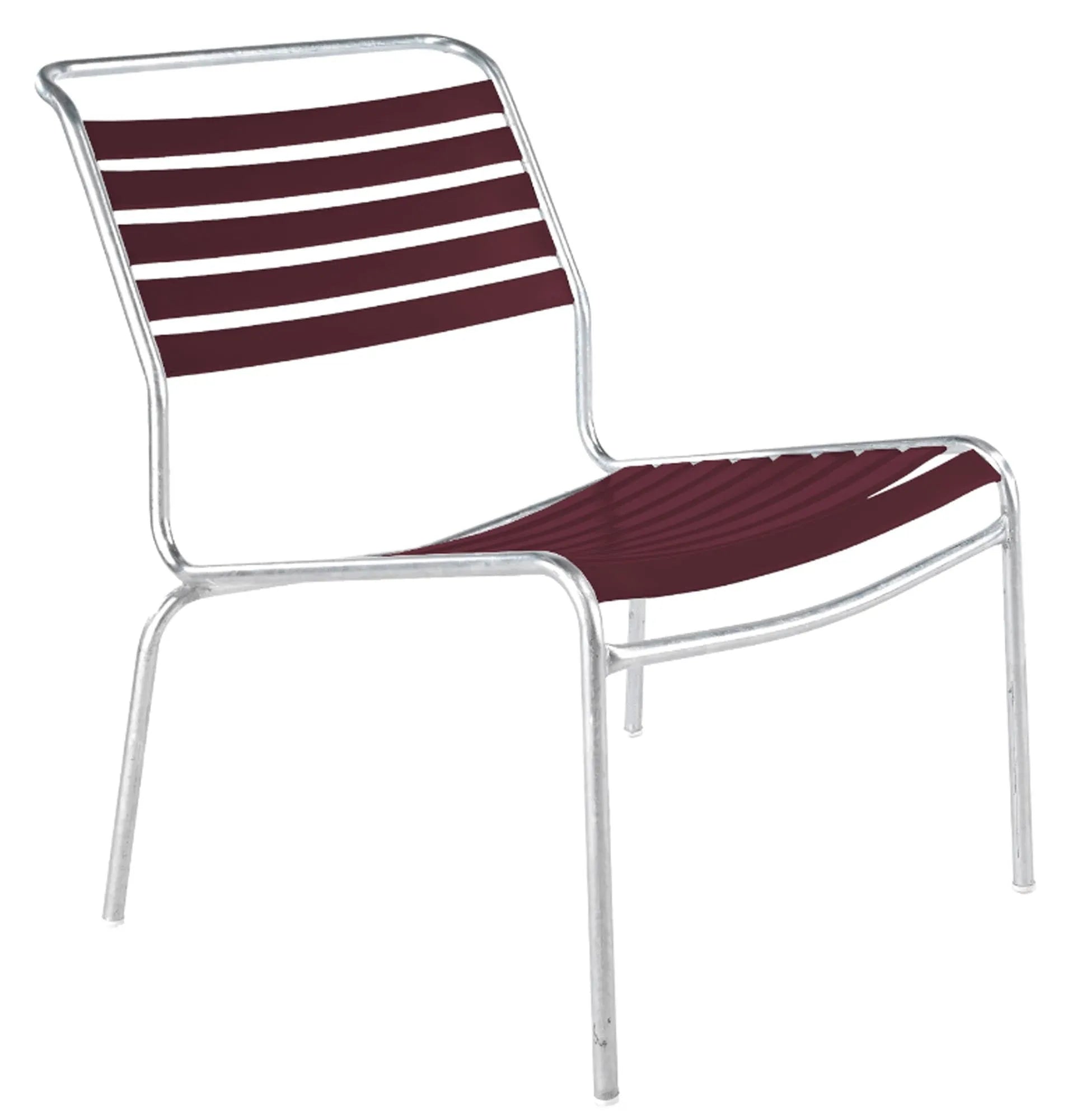 Säntis Lounger: Eleganter, armloser Outdoor-Stuhl von Schaffner.