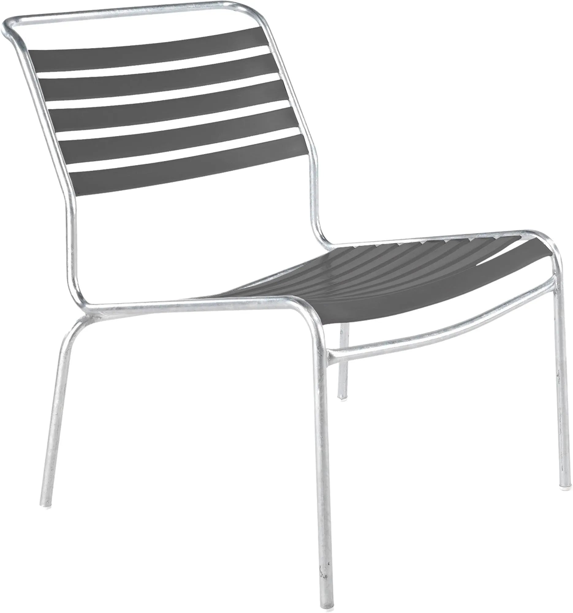 Säntis Lounger: Stilvoller, armloser Sitz für zeitlose Terrassen.