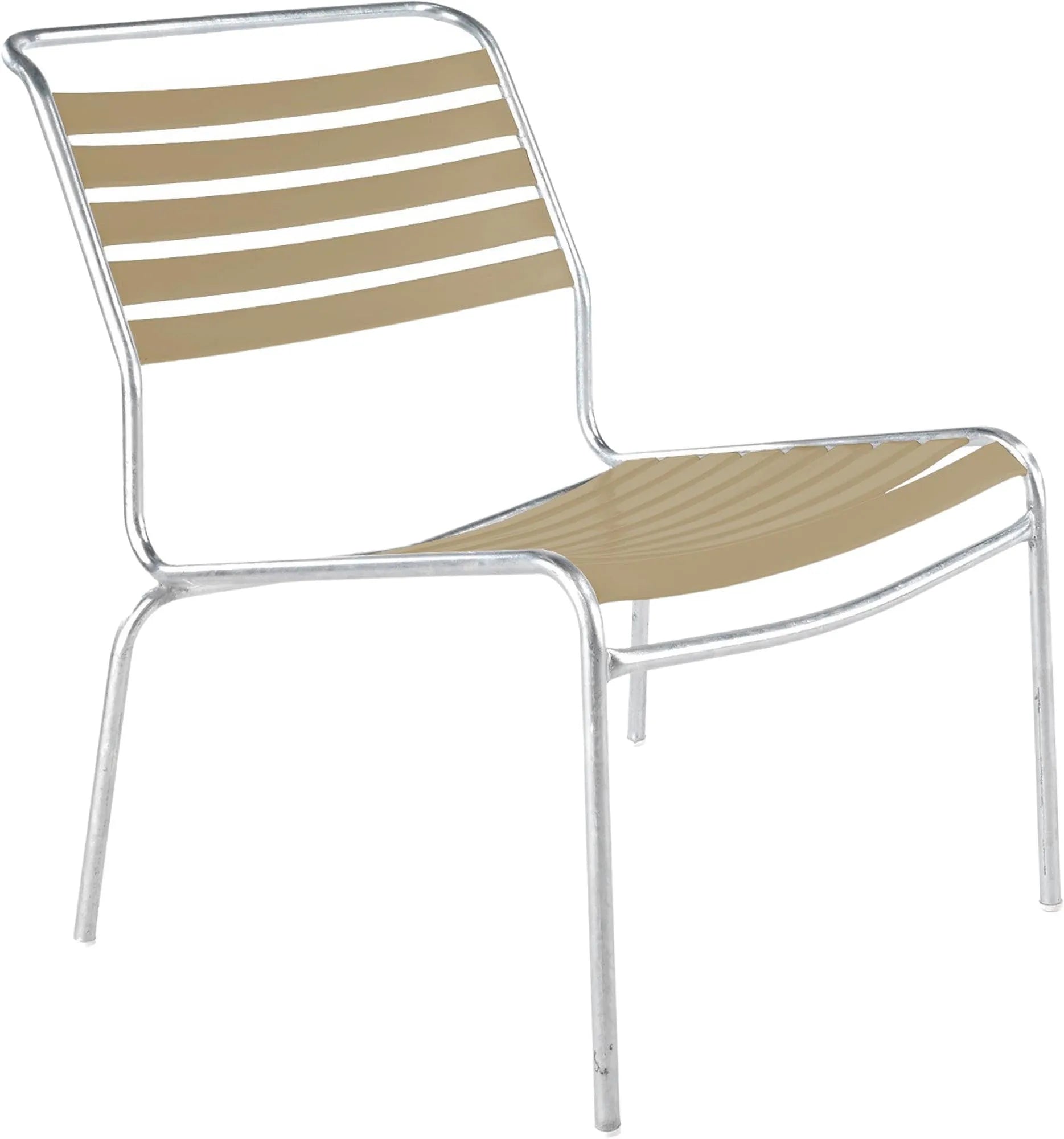 Säntis Lounger: Eleganter, armloser Komfort für moderne Außenbereiche.