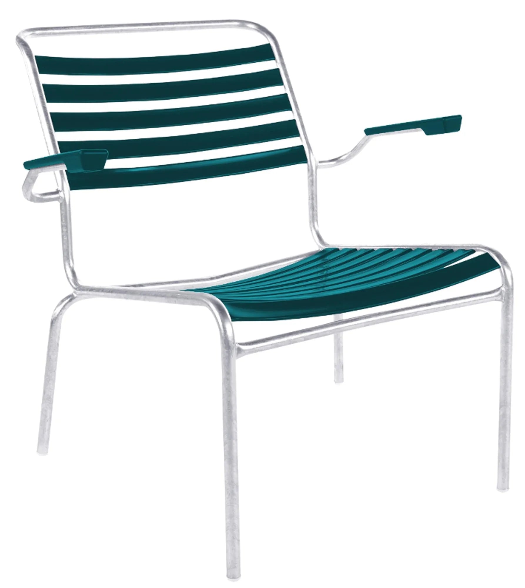 Säntis Lounger: Eleganter Outdoor-Sessel mit Armlehne von Schaffner.