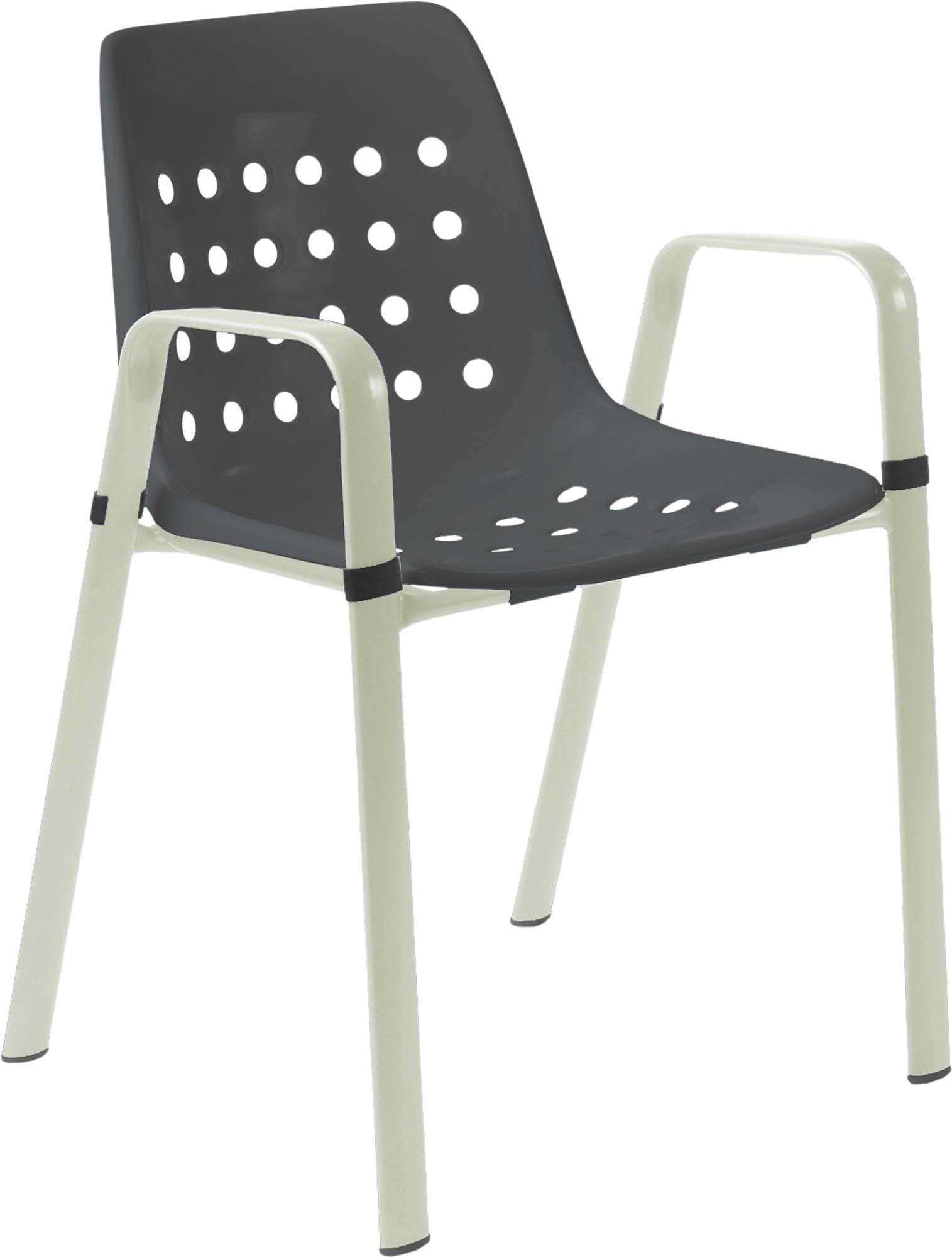 Bermuda Schalen-Gartenstuhl mit Armlehne, rundoval, wetterfest, UV-beständig, bequem, langlebig, Schweizer Qualität, ideal für Terrasse und Garten.