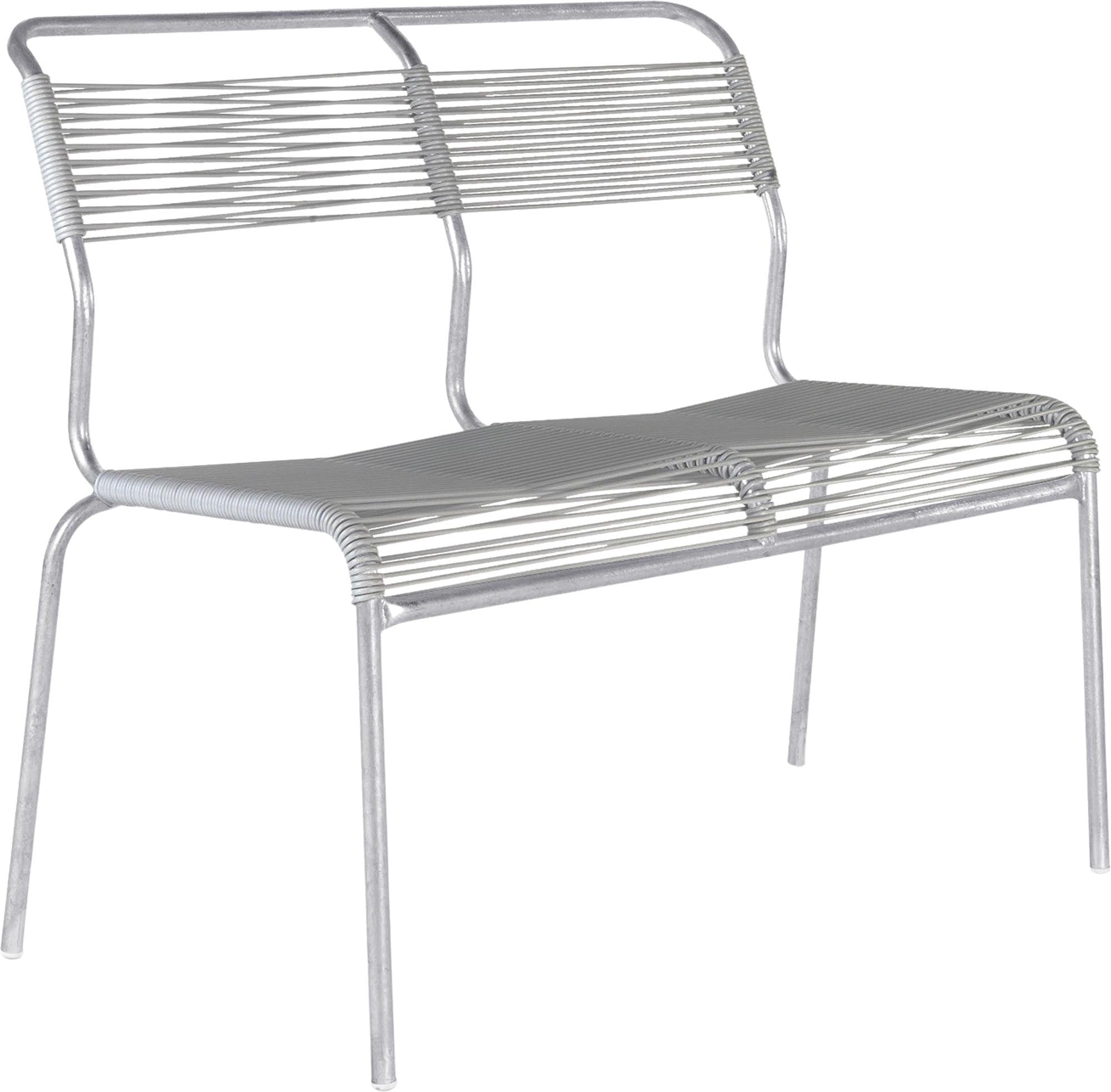 Elegante 2-Sitzer Gartenbank Säntis Spaghetti ohne Armlehnen, ideal für entspannte Stunden im Freien, aus langlebigem, wetterbeständigem Material.
