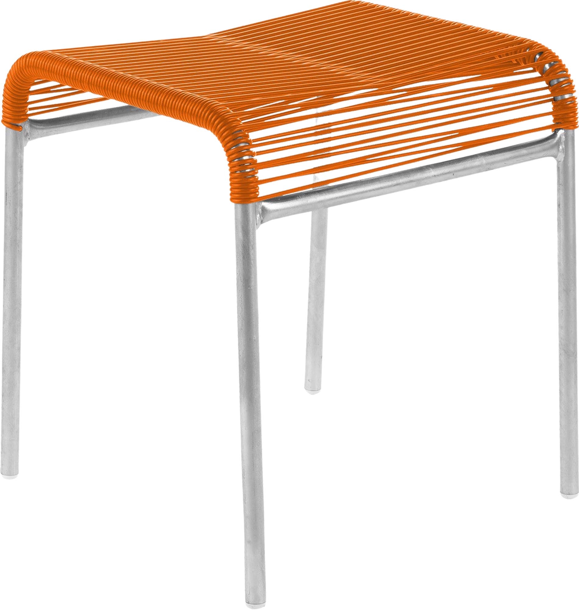 Schaffner Säntis Spaghetti-Hocker aus recyceltem Meeresplastik, wetterfest, langlebig, stilvoll, Schweizer Qualität – ideal für Outdoor-Terrassen und Gärten.