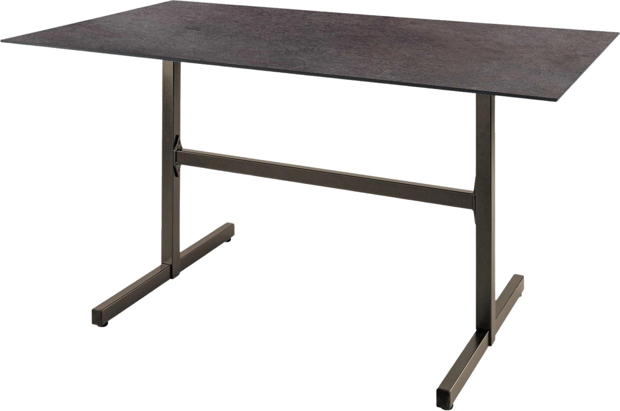 Eleganter und stabiler Fiberglastisch Basel 120 x 80 von Schaffner – ideal für Garten und Balkon, wetterfest und abklappbar.
