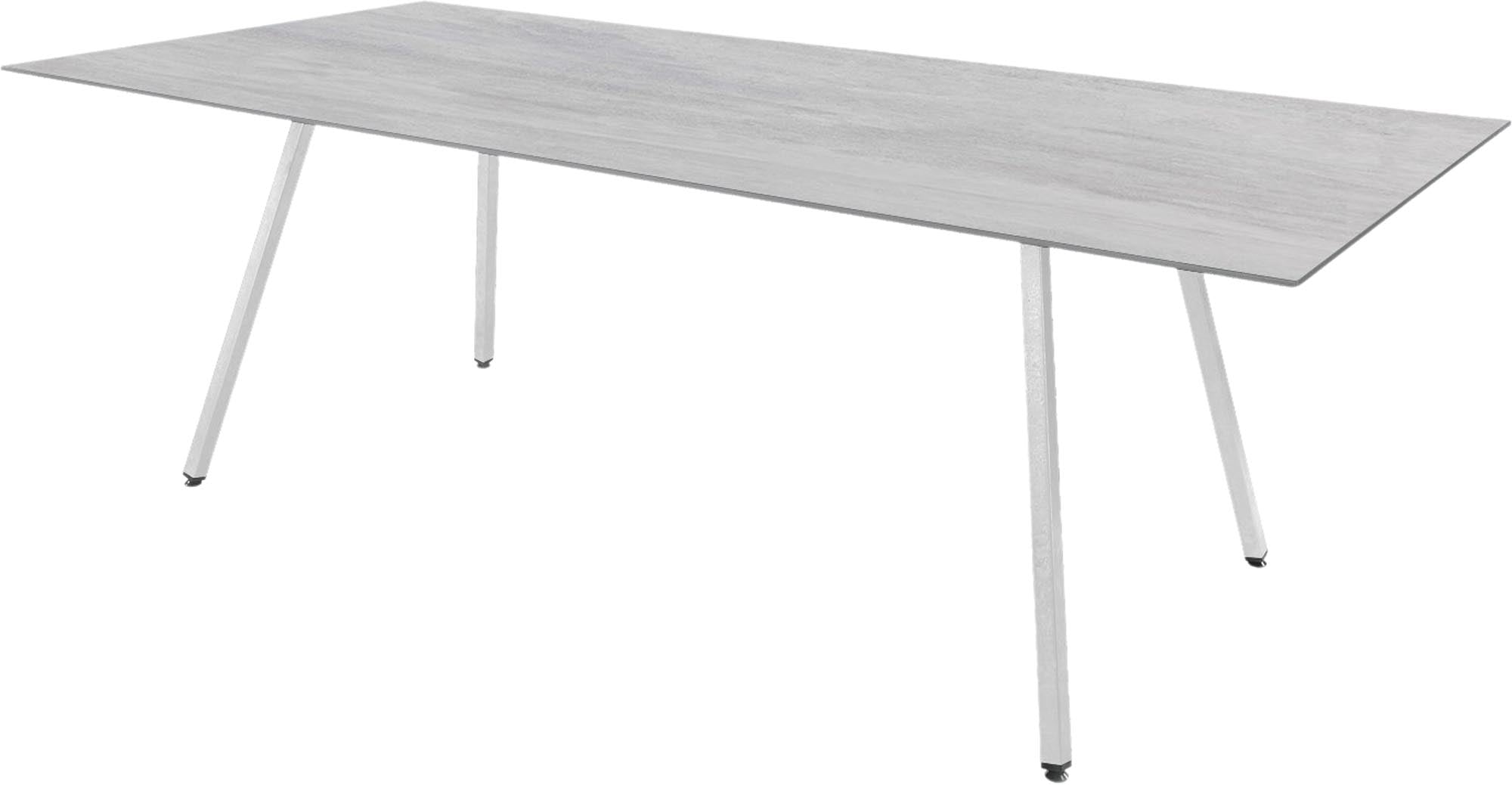 Der Fiberglastisch Chur 160/220 von Schaffner: modern, langlebig, perfekt für draußen, wetterfest und elegant gestaltet.