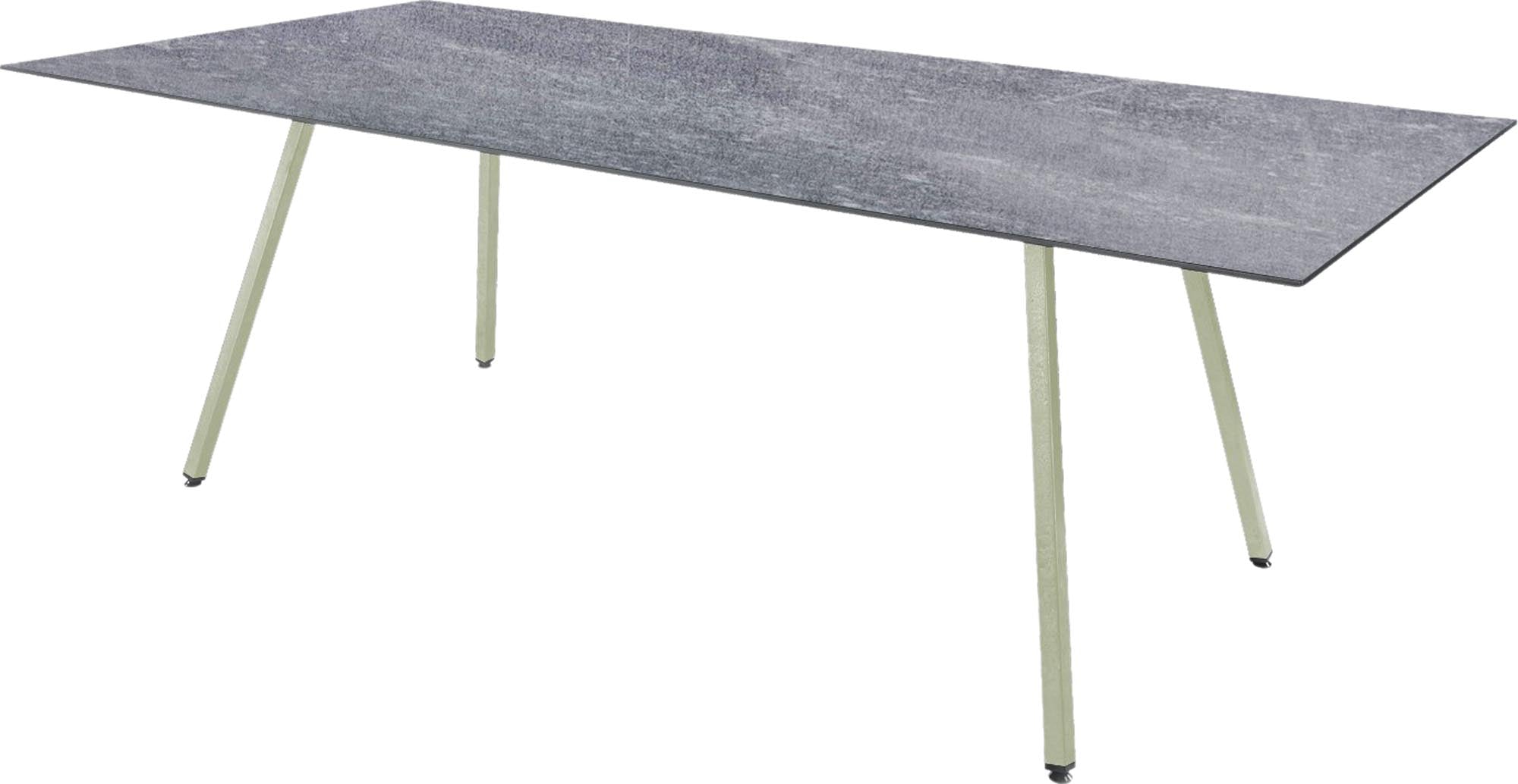 Der Fiberglastisch Chur 160/220 von Schaffner: modern, langlebig, perfekt für draußen, wetterfest und elegant gestaltet.