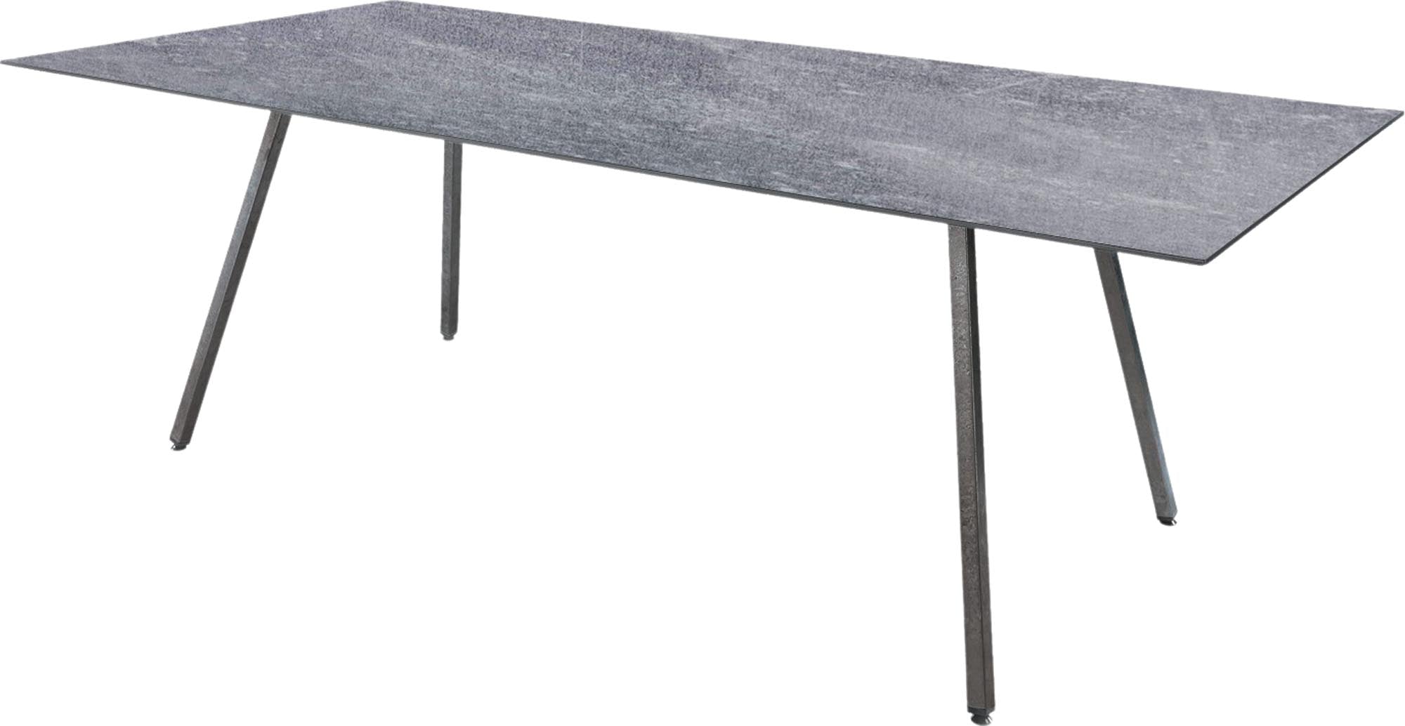 Der Fiberglastisch Chur 160/220 von Schaffner: robust, stilvoll, ideal für den Außenbereich, wetterbeständig und zeitlos.