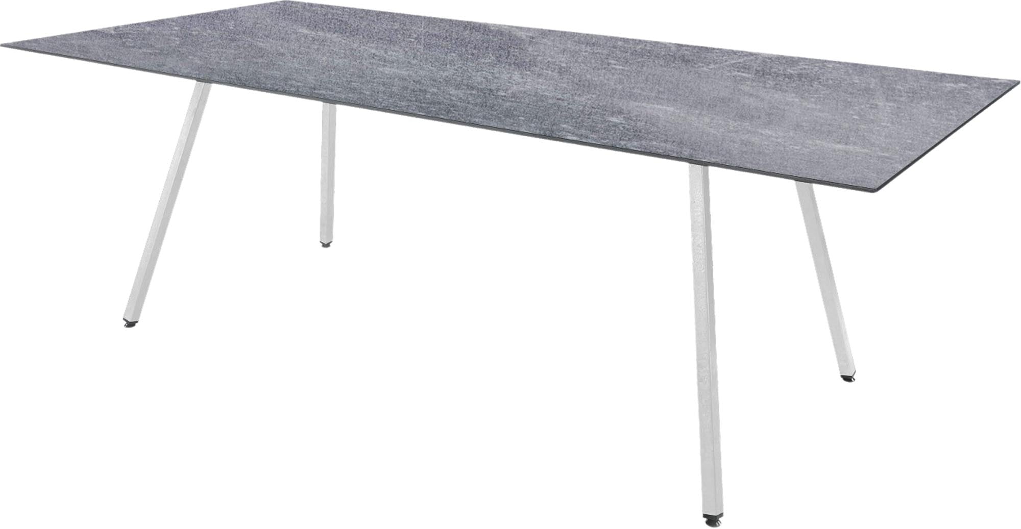 Der Fiberglastisch Chur 160/220 von Schaffner: modern, langlebig, perfekt für draußen, wetterfest und elegant gestaltet.