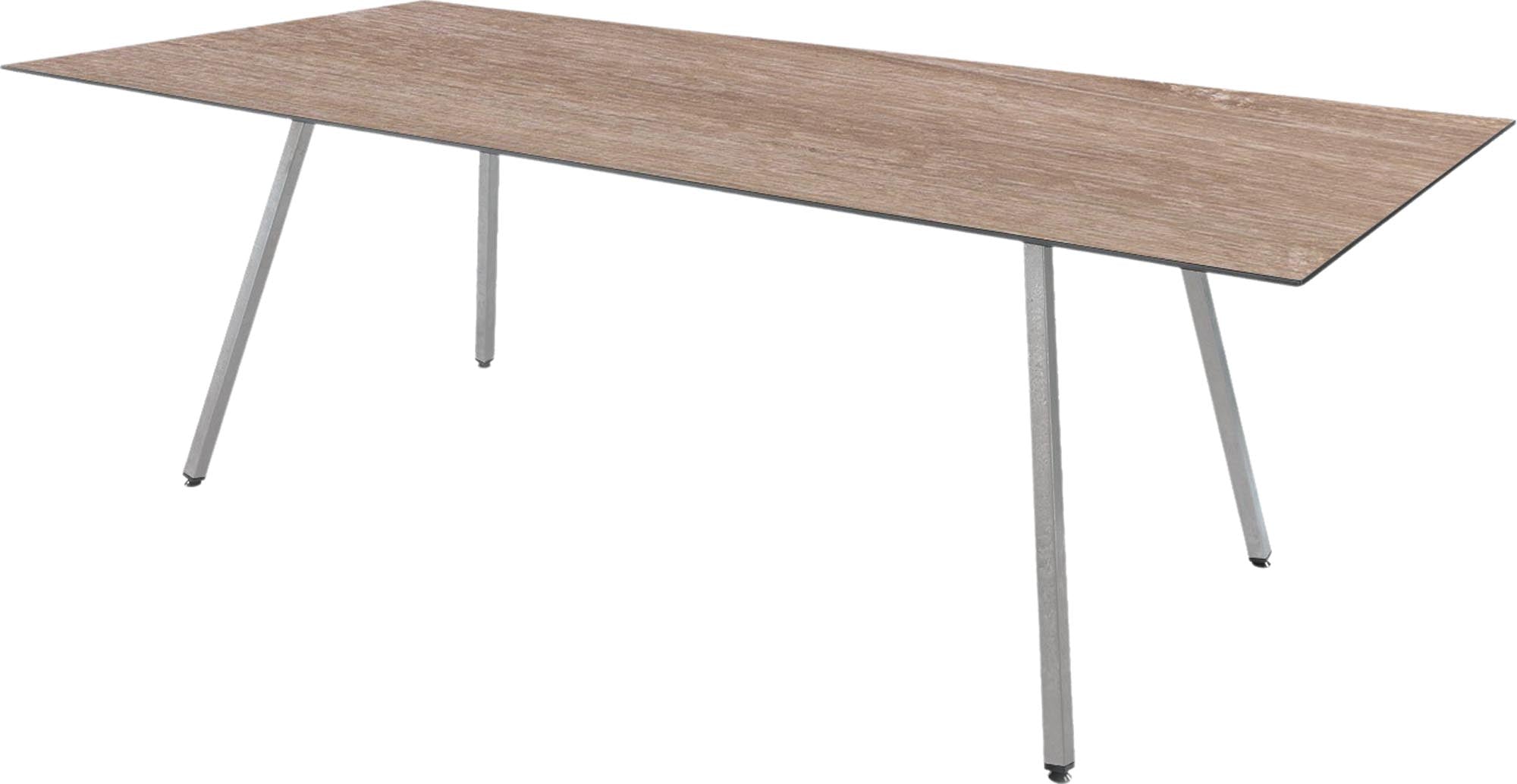Der Fiberglastisch Chur 160/220 von Schaffner: modern, langlebig, perfekt für draußen, wetterfest und elegant gestaltet.