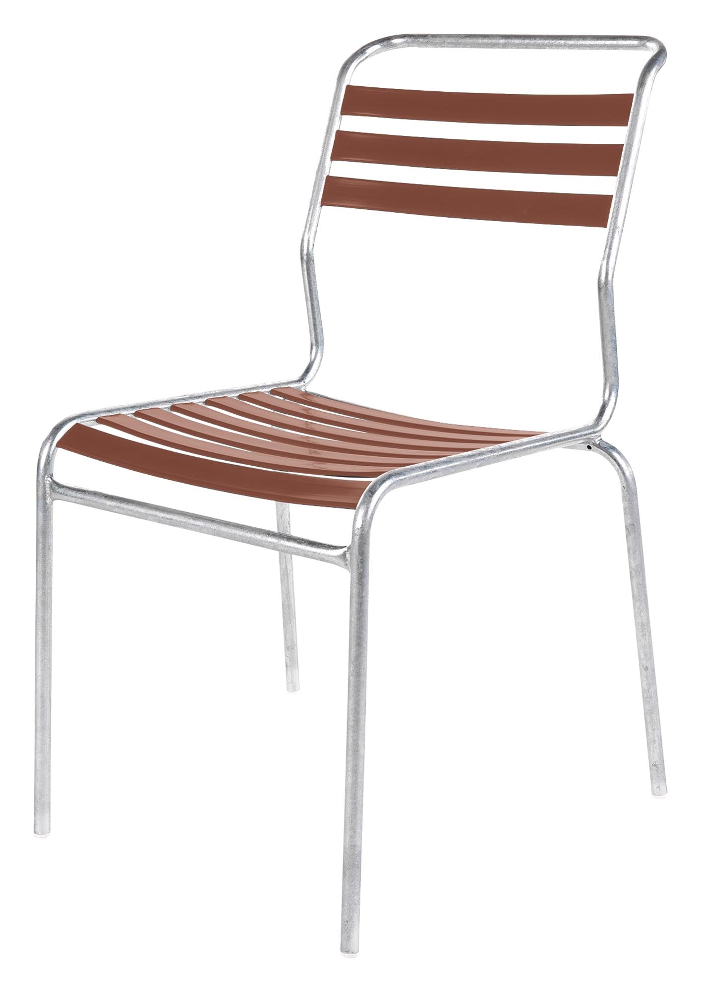 Säntis Lättli-Gartenstuhl ohne Armlehne in Pastellterracotta präsentiert im Onlineshop von KAQTU Design AG. Gartenstuhl ist von Schaffner